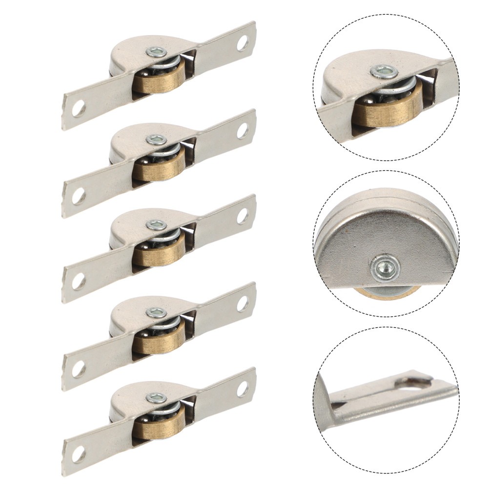10Pcs Closet Door Floor Rollers Durable Metal Sliding Door Wheels for Home Use