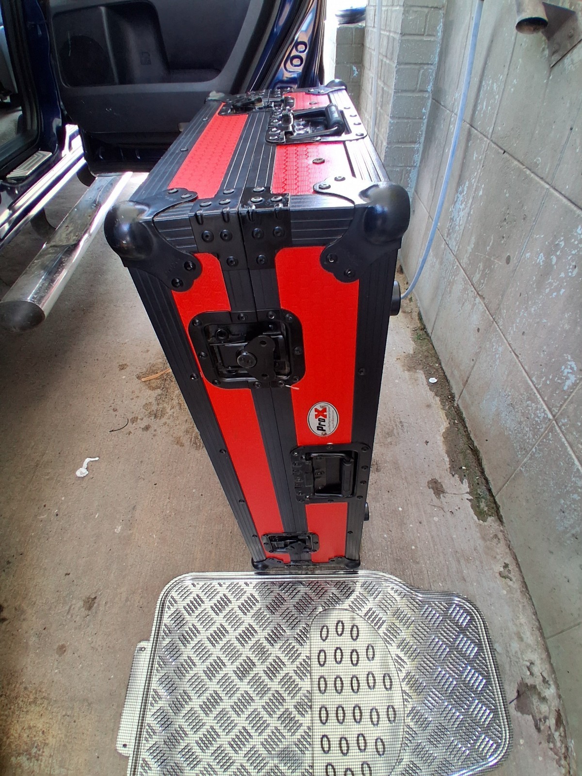 ProX Red/Black DJ Controller Flight Case Lockable Foam Padded w/ Carry Handle