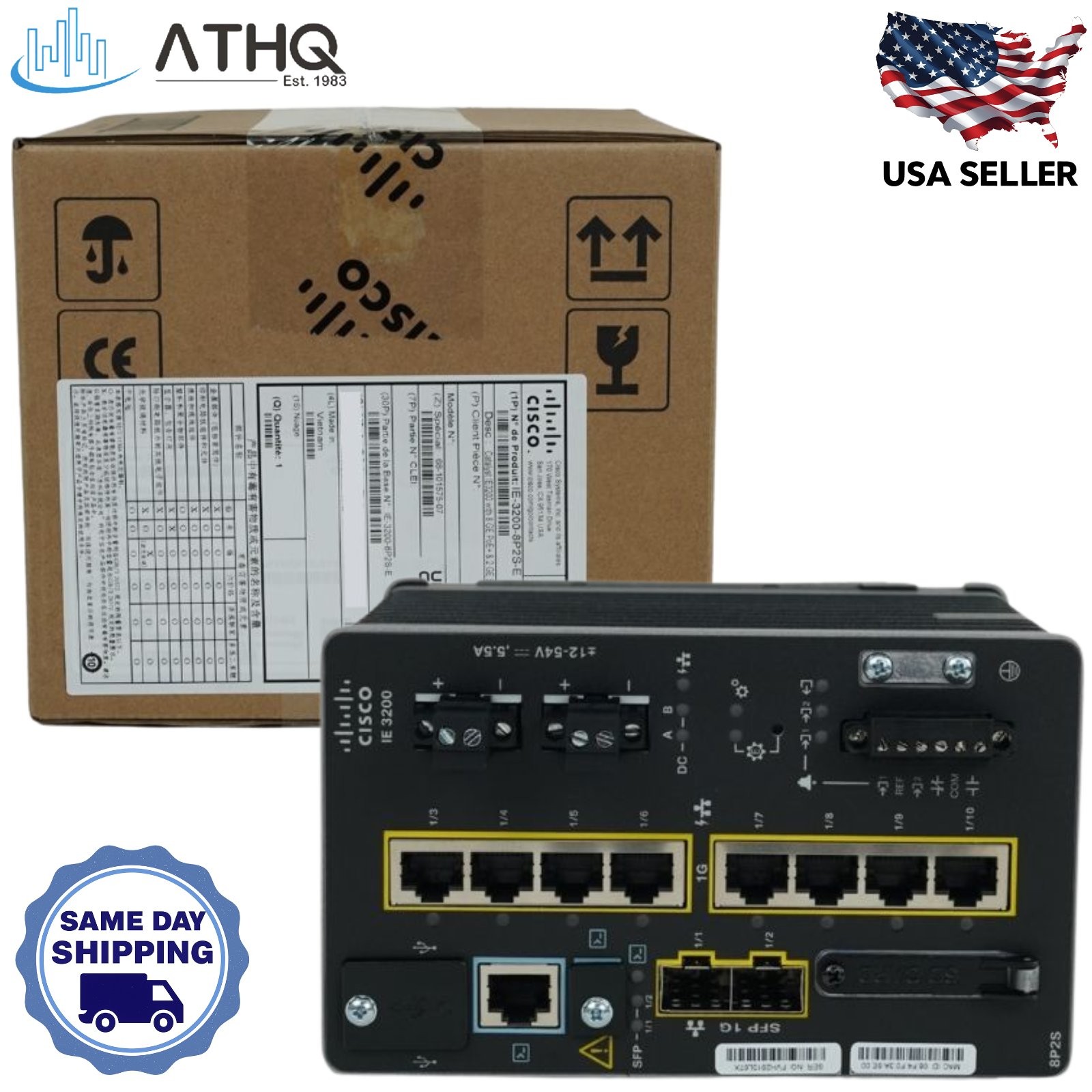 Cisco Catalyst IE-3200-8T2S-E 8-Port Industrial Ethernet Non-PoE Switch 2SFP NEW
