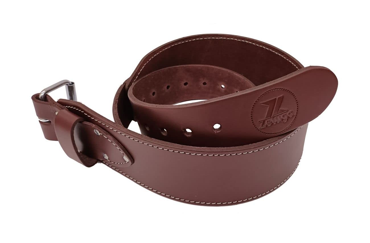 20209 2.5 Inch Heavy Duty Ranger Style Leather Work Belt Mens Brown Tool