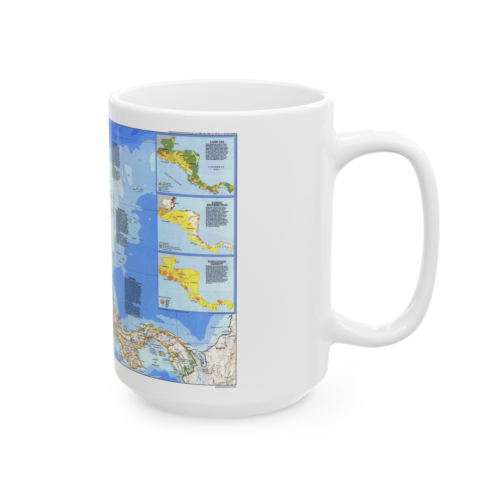Central America (1986) (Map) White Coffee Mug