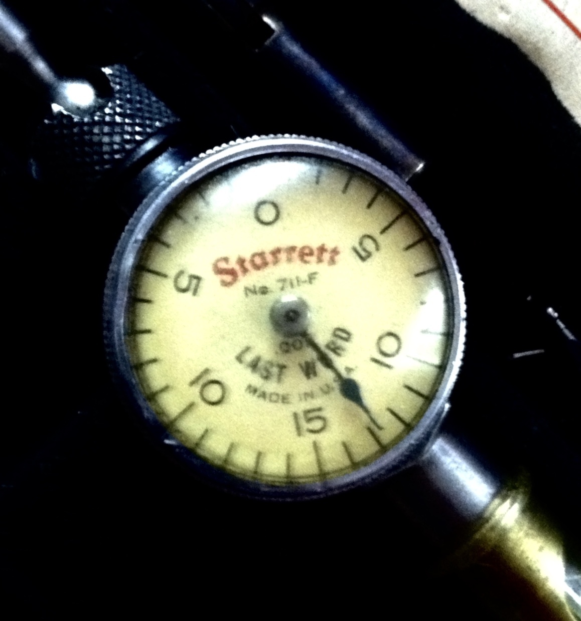 Vintage Starrett 711-F Last Word Dial Indicator In Original Case W/ Accessories