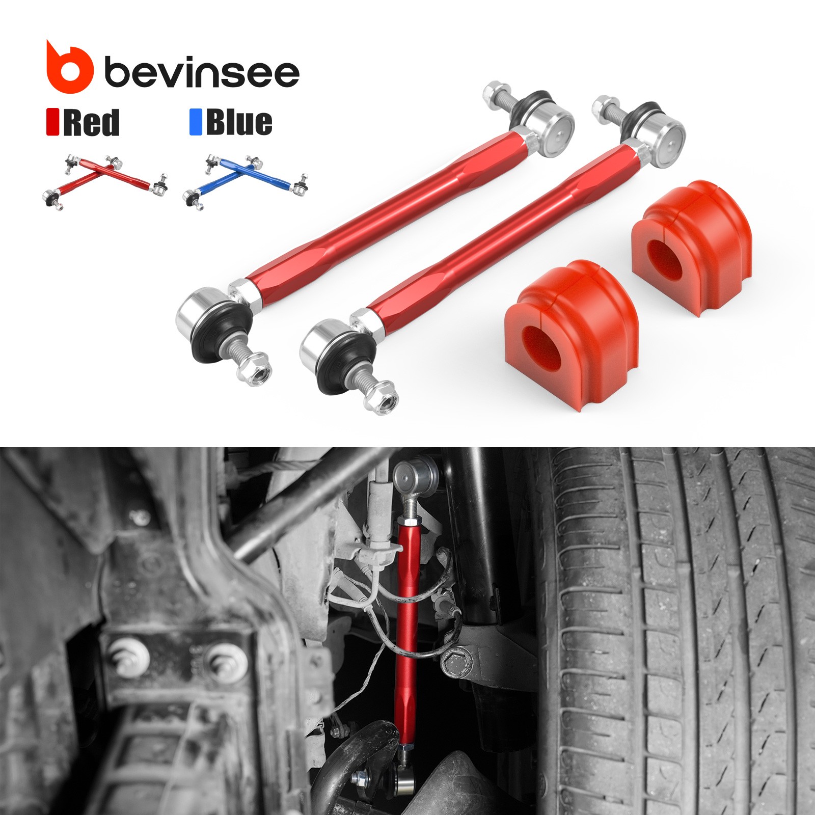 Front Stabilizer Sway Bar End Links Bushings For BMW E90 E91 E92 325i 328i 335i