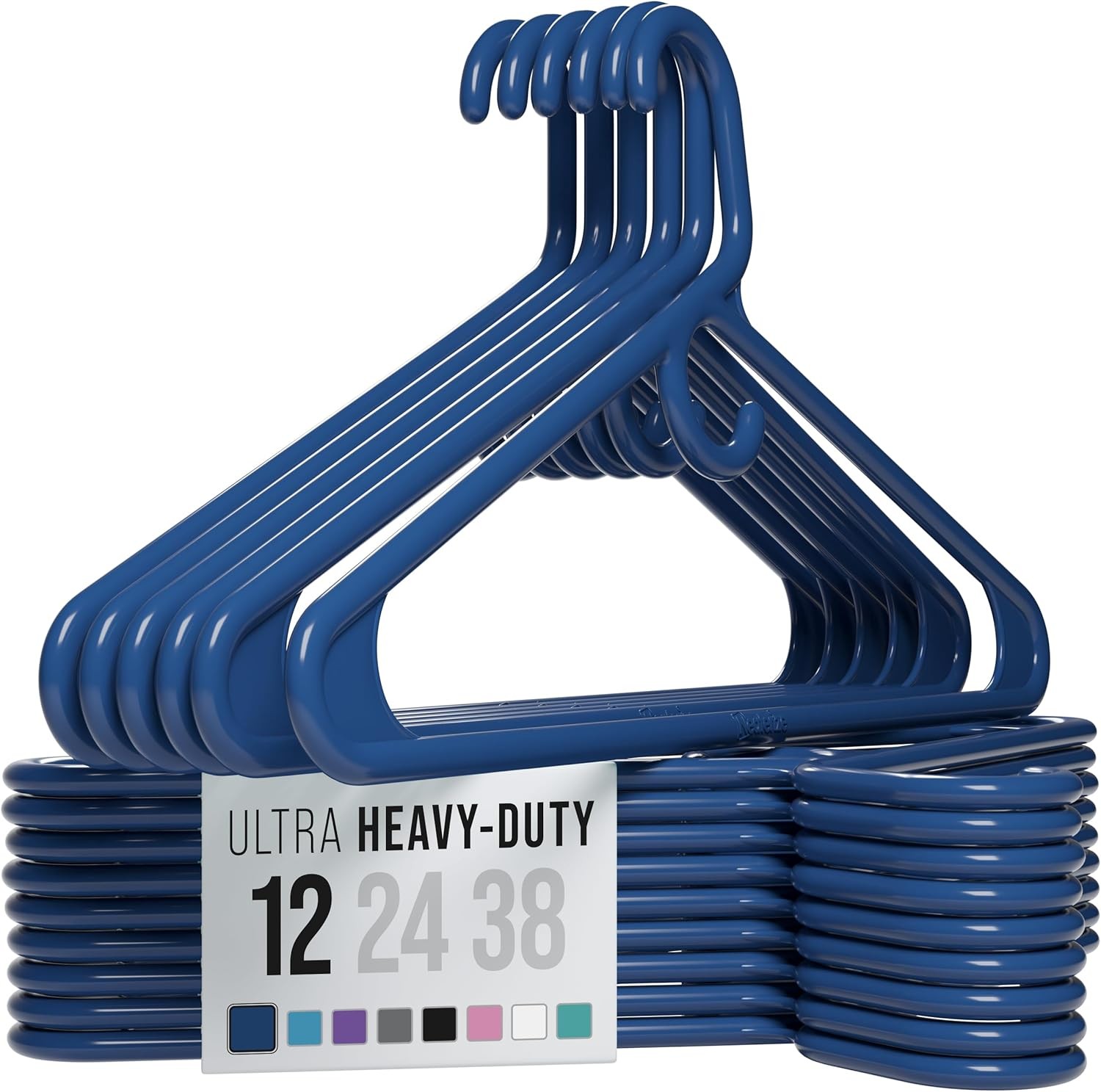 Ultra Heavy Duty Plastic Clothes Hangers Black Durable Coat Suit & Clothes