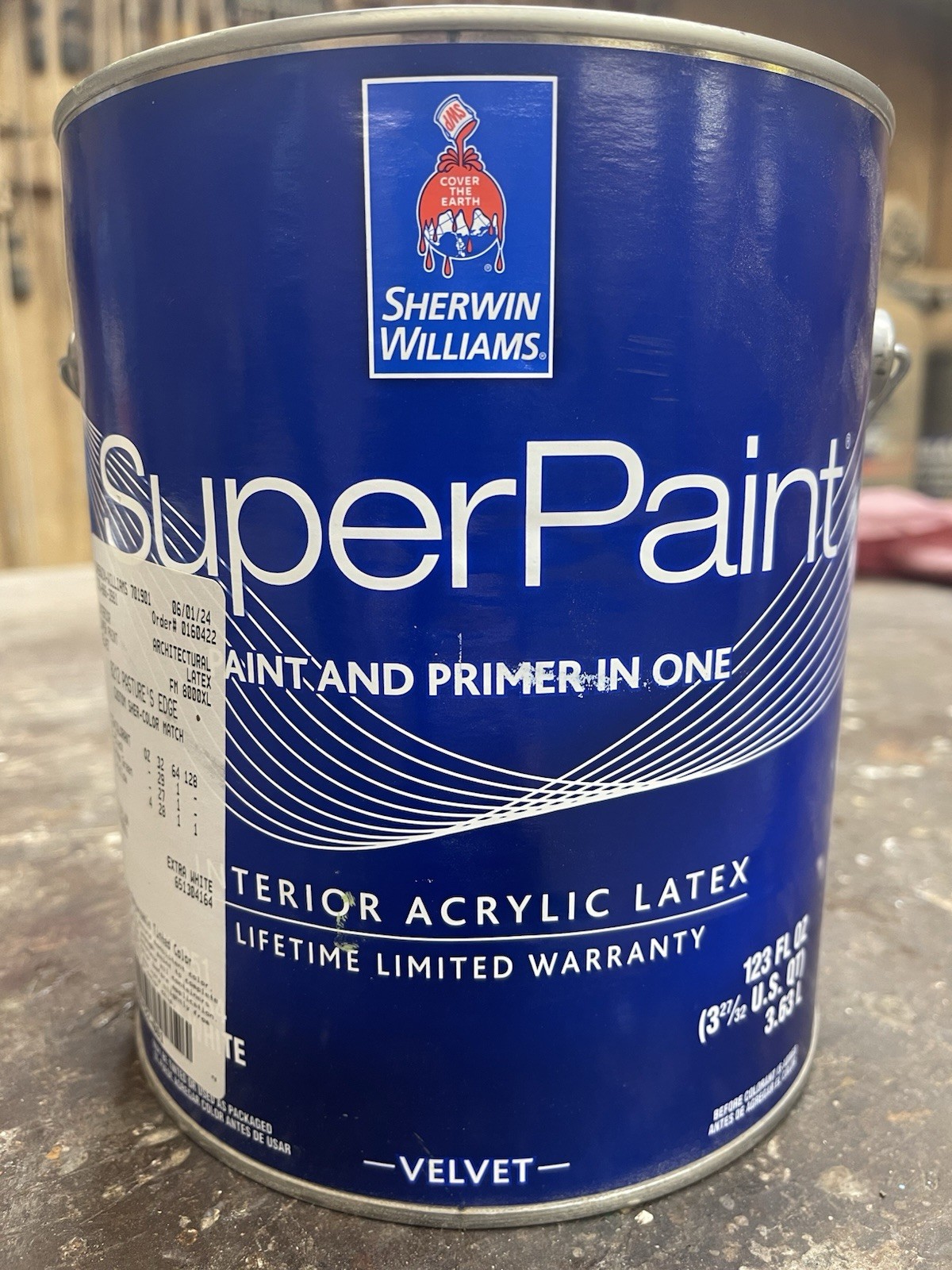 1 Gallon Sherwin Williams SuperPaint Interior Velvet Color Pasture’s Edge Green