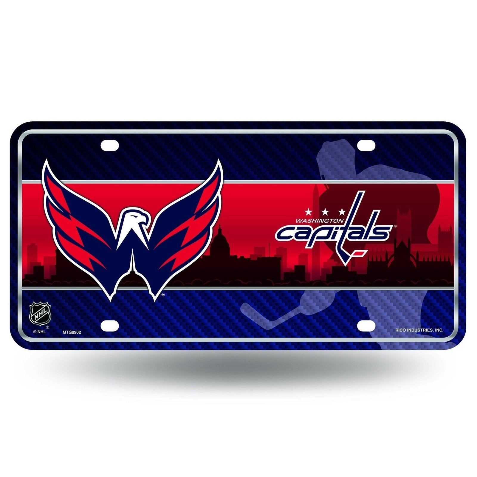 Washington Capitals Premium Metal Tag License Plate, City Design, 12x6 Inch,...