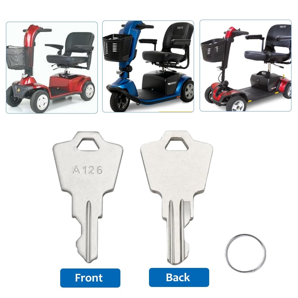 Replacement Keys for Pride Mobility Scooters, GoGo, Elite, Victory, Silver