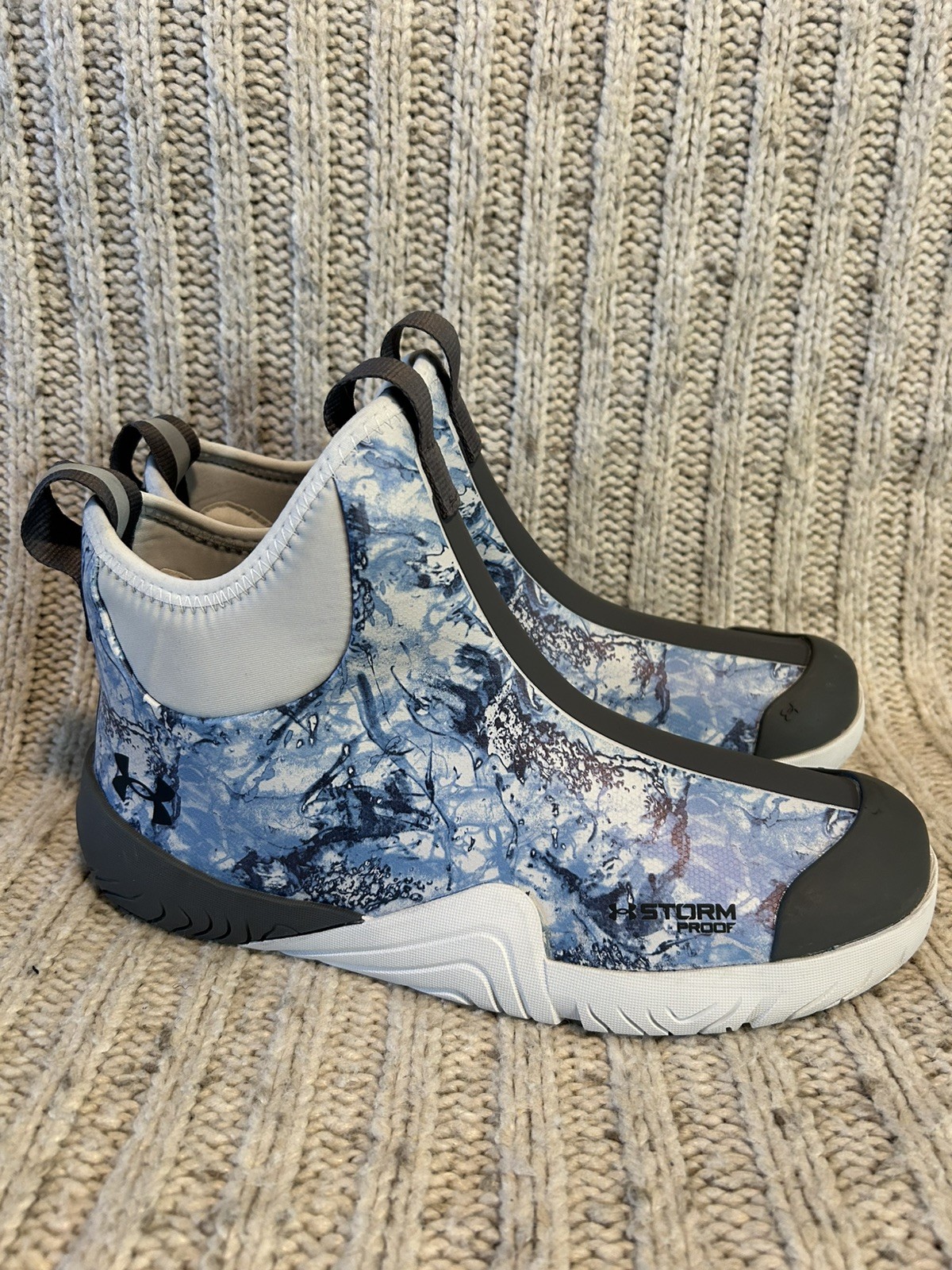 Under Armour Charged Shoreman Deck Boots Sz 8 Fishing Boots Rain Boots Slip On