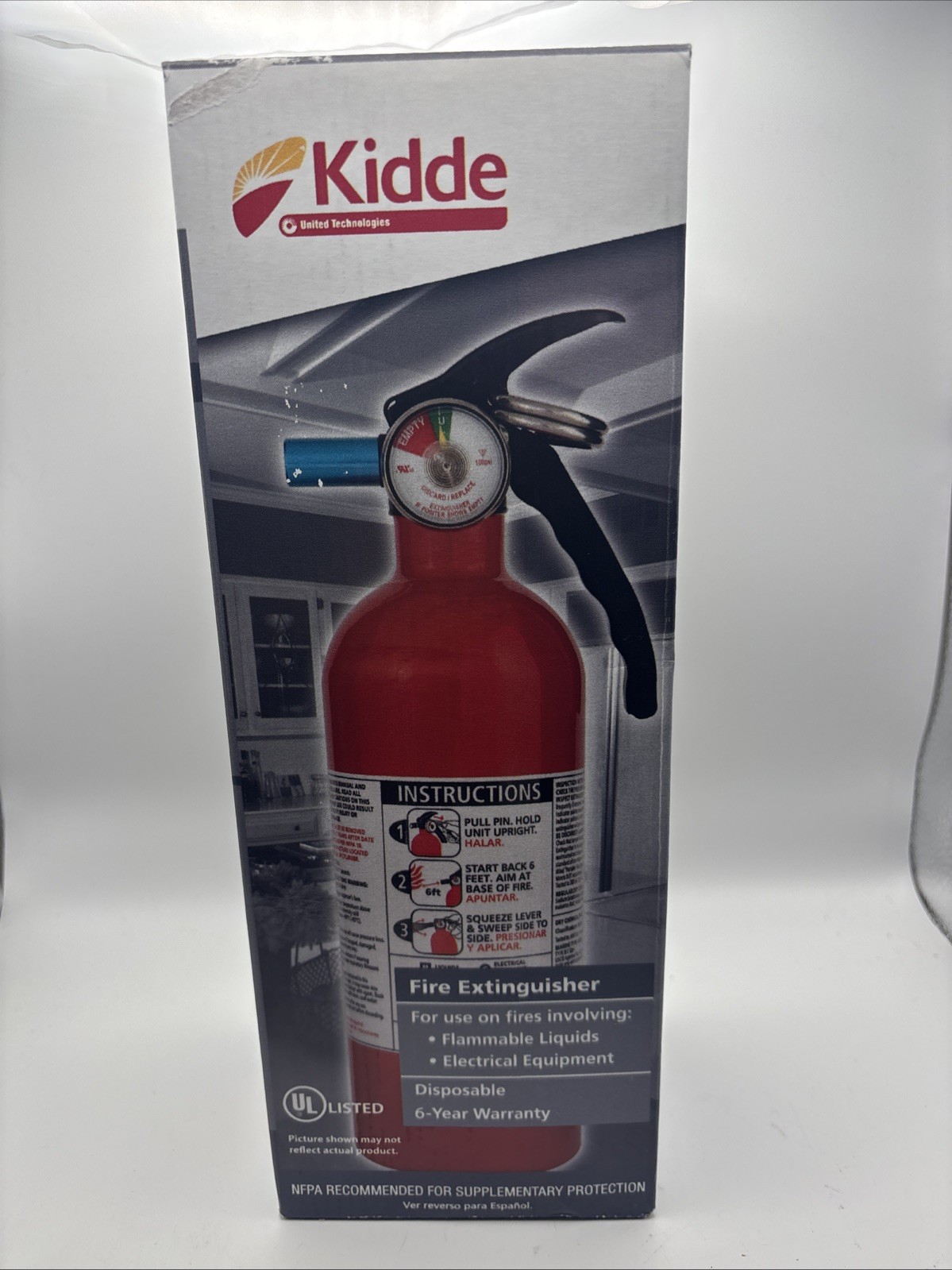 Kidde Fire Extinguisher UL Rated 5-B:C, Model FA5G BC Dry Chemical w/Bracket NEW