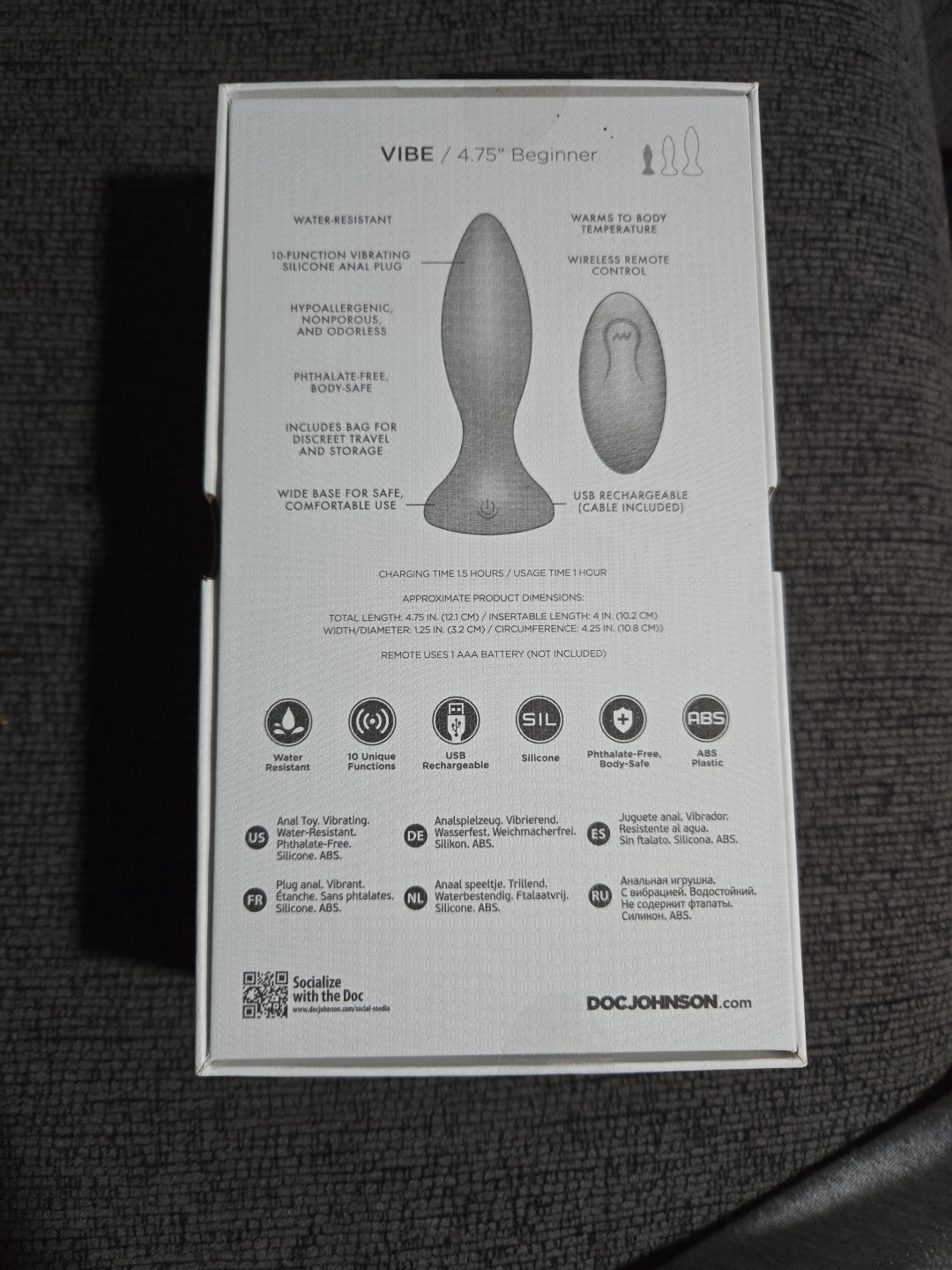 A Play Thrust Experienced Rechargeable Silicone Plug W/remote