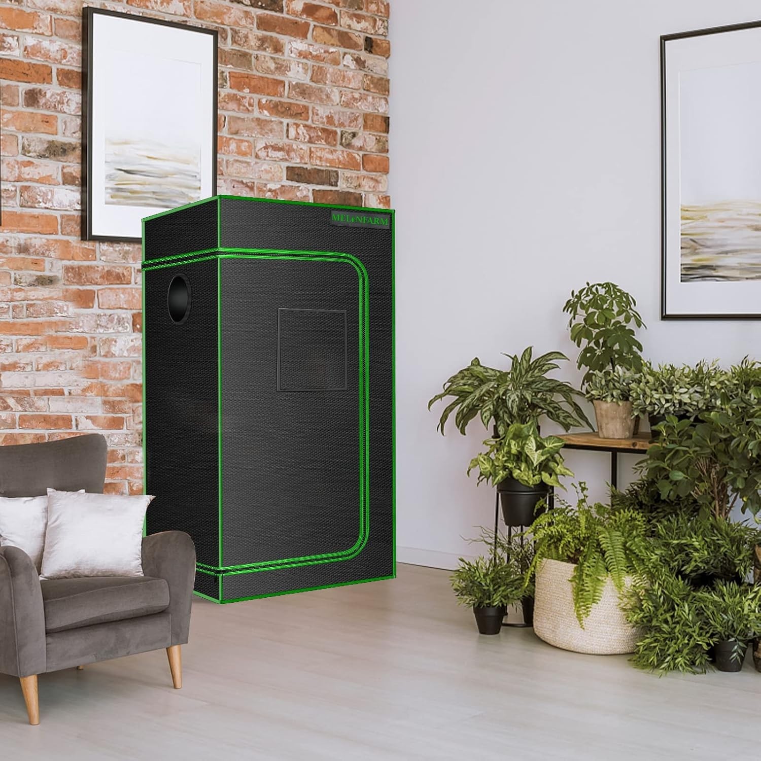 High Reflective 2x2 Grow Tent - Durable Canvas with Easy Observation Access