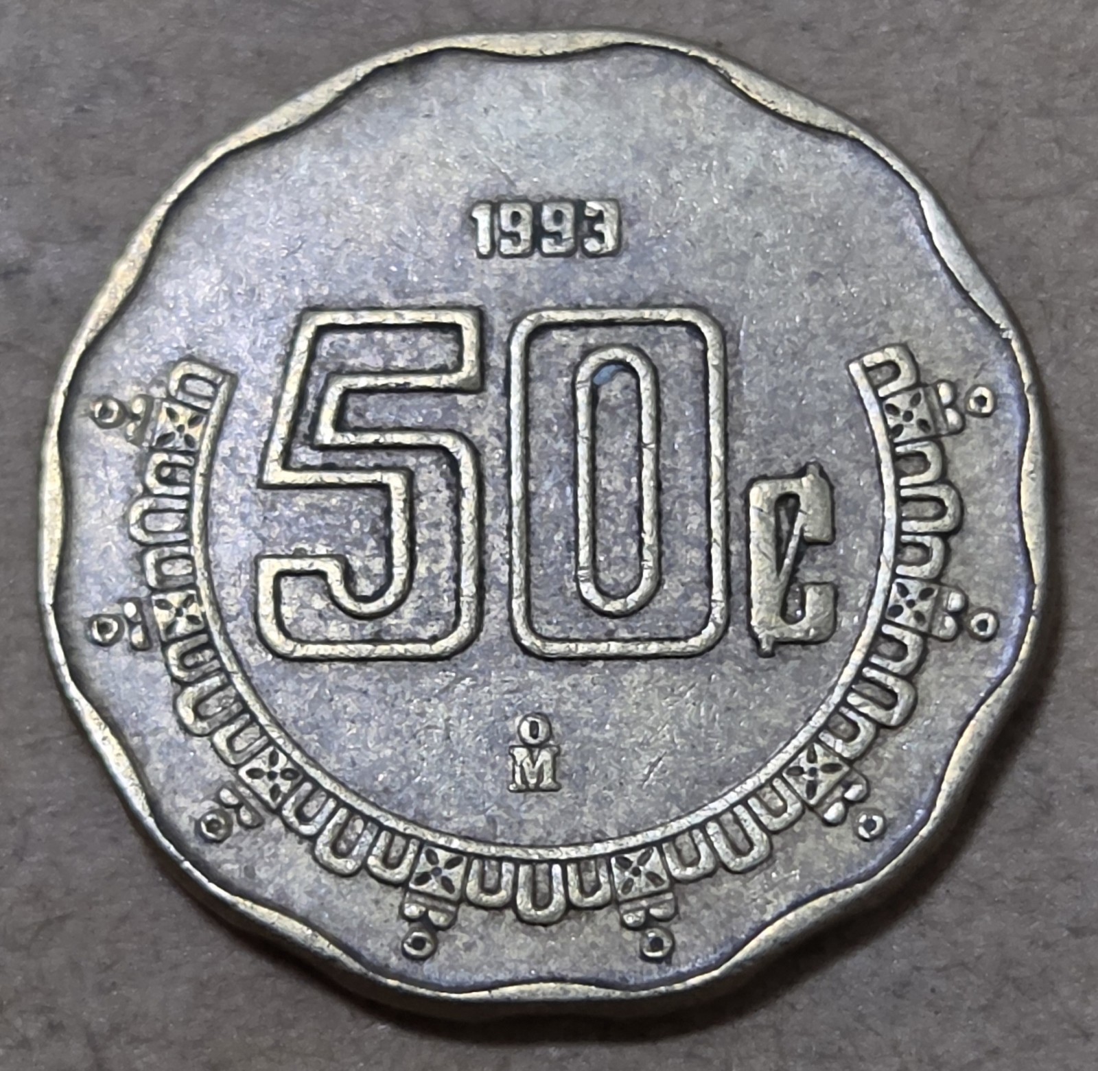 MEXICO 🇲🇽 FIFTY (50) CENTAVOS COIN 1993