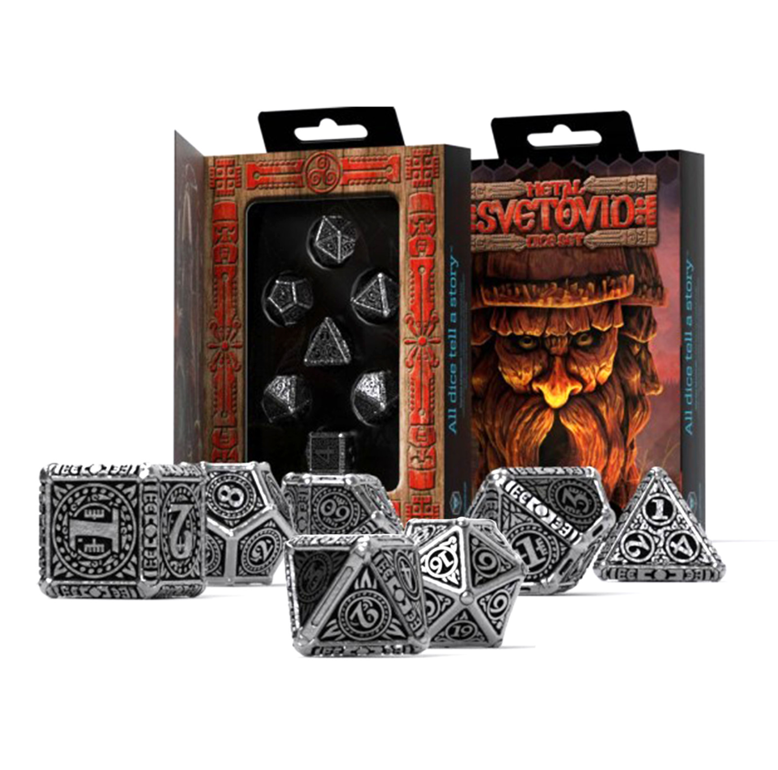 METAL SVETOVID DICE SET EPIC STORIES MYTHIC AGE PLAYING GAMES Q-WORKSHOP NEW