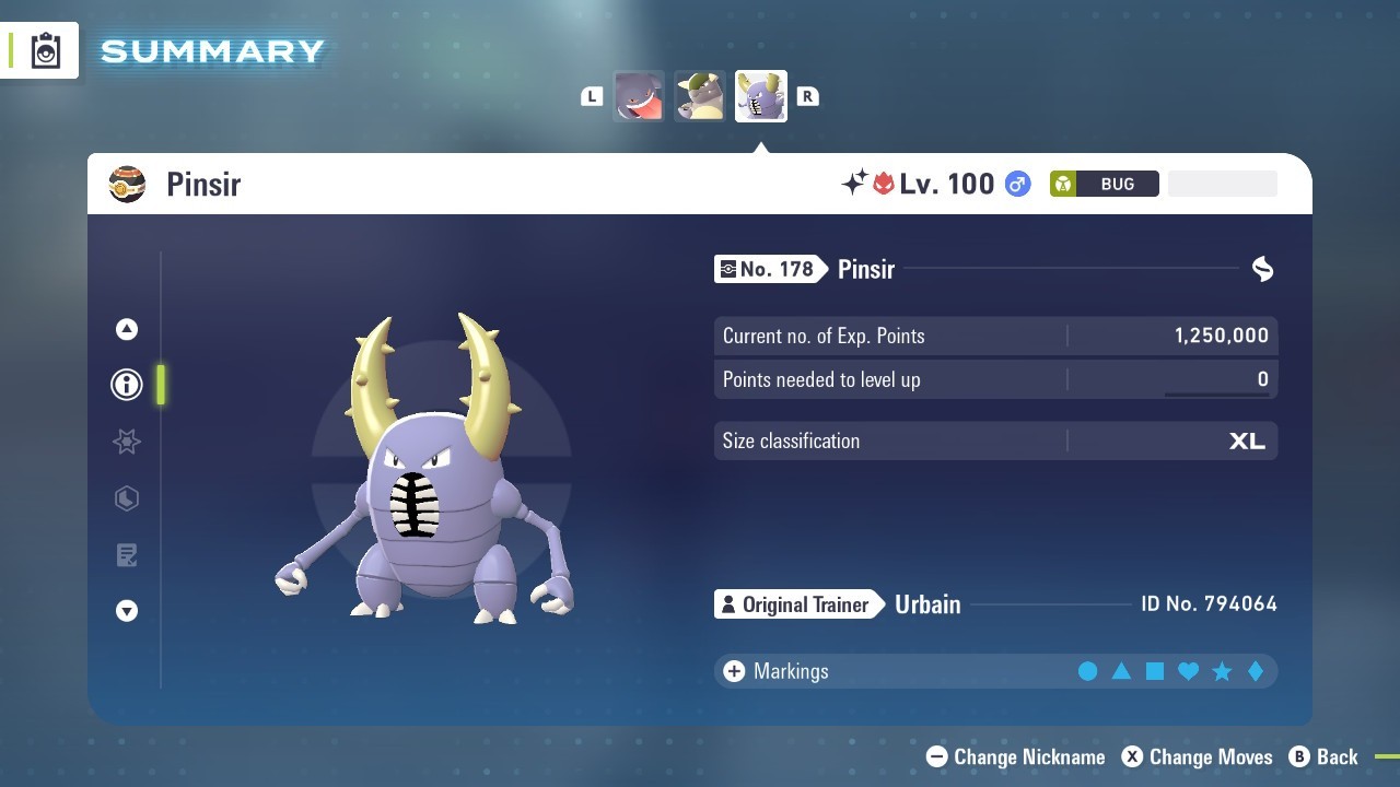 Pinsir Shiny Alpha 6IVs Battle Ready - Legends ZA