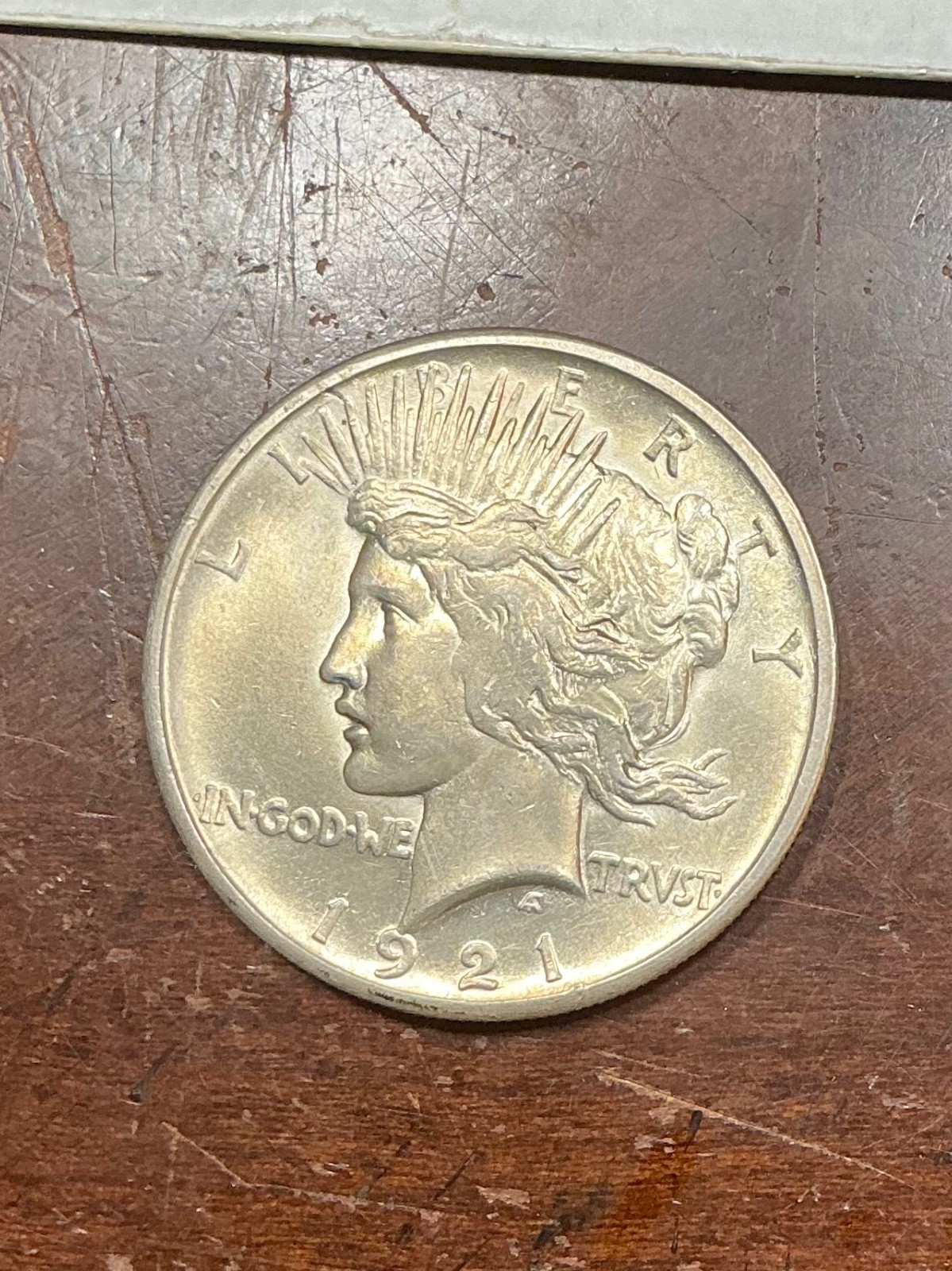 1921 PEACE DOLLAR POPULAR HIGH RELIEVE STYE NICE LOOKING UNC