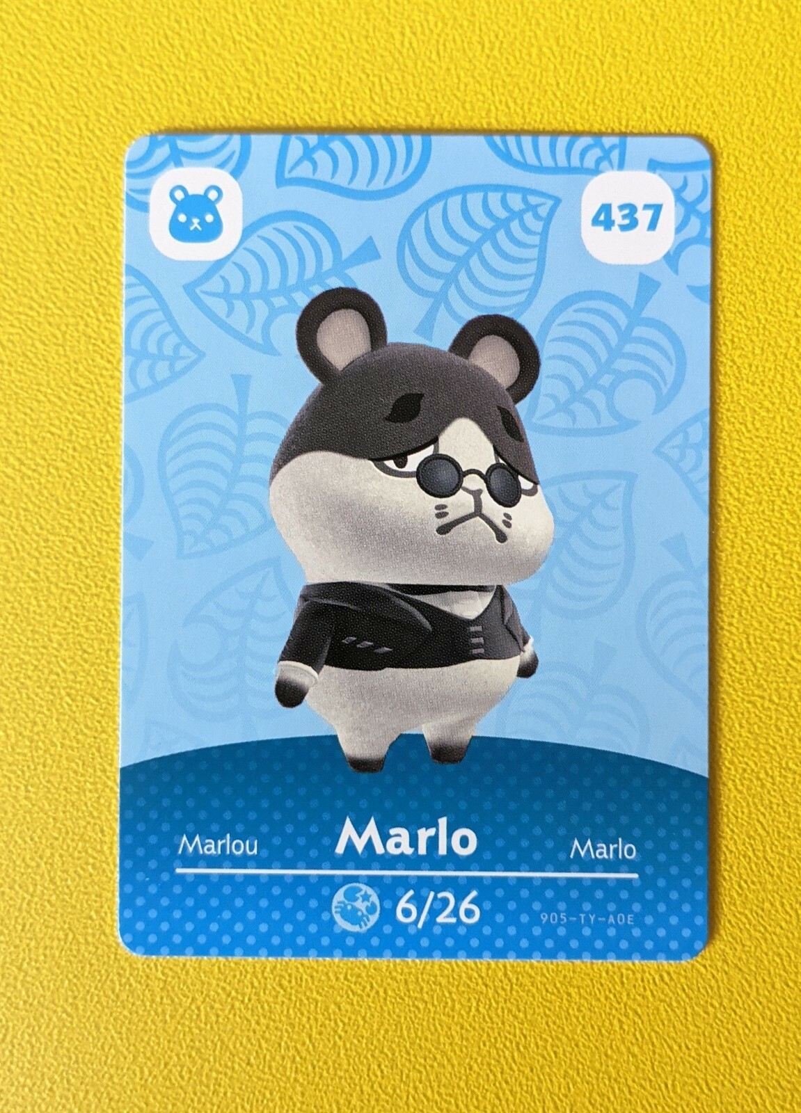 Nintendo Animal Crossing amiibo Card - #437 Marlo Cranky Hamster (series 5)
