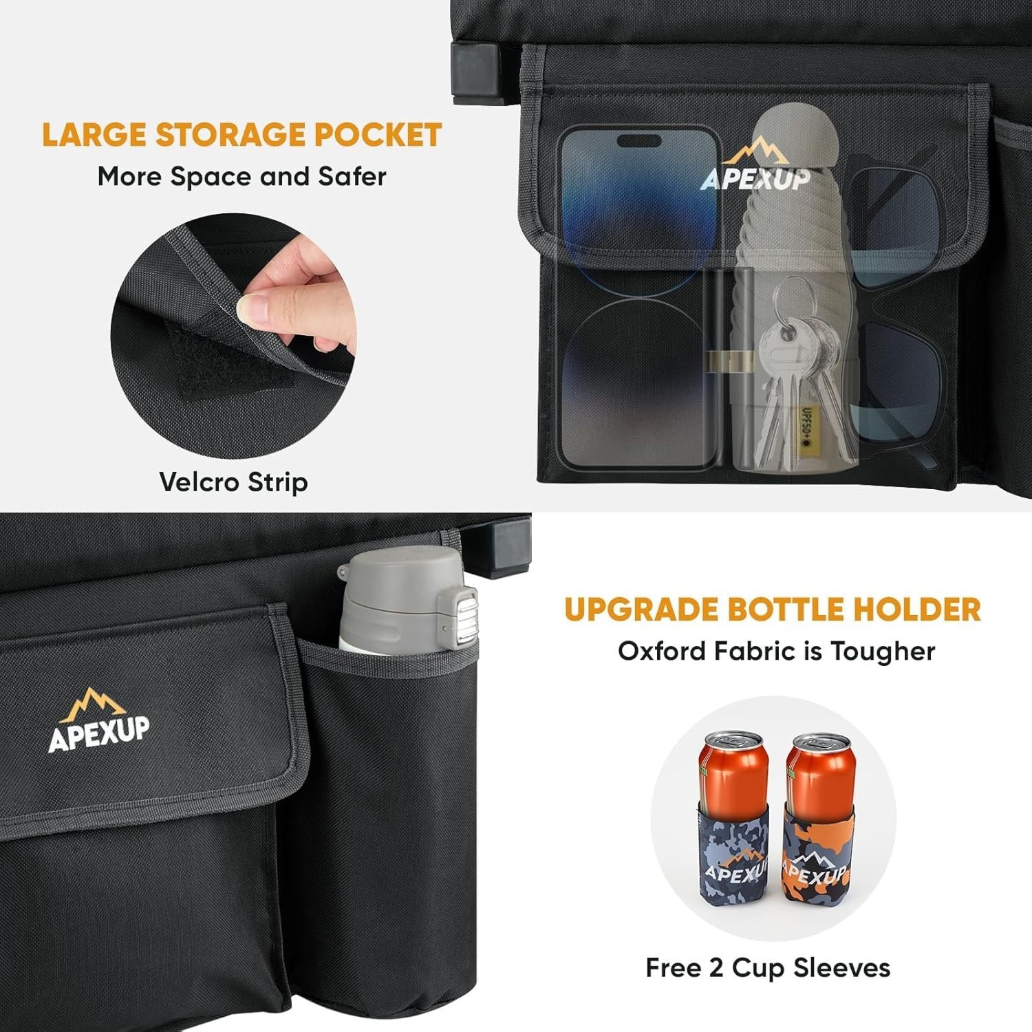 Stadium Seats with Back Support, Portable Bleacher Seat with Large Pocket and...