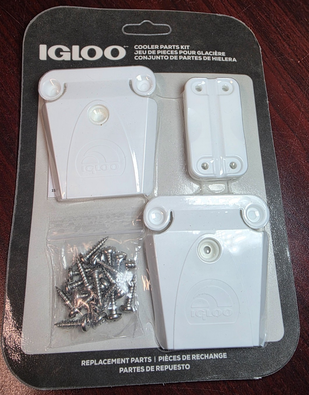 Igloo Cooler Plastic Parts Kit 2 Latches, 3 Hinges Igloo 25-165 Quart