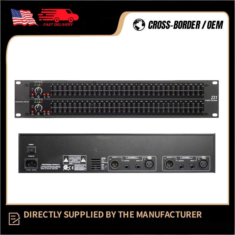 Graphic Equalizer 31-Band Stereo EQ for Home Audio, Dual Channel Professional DJ