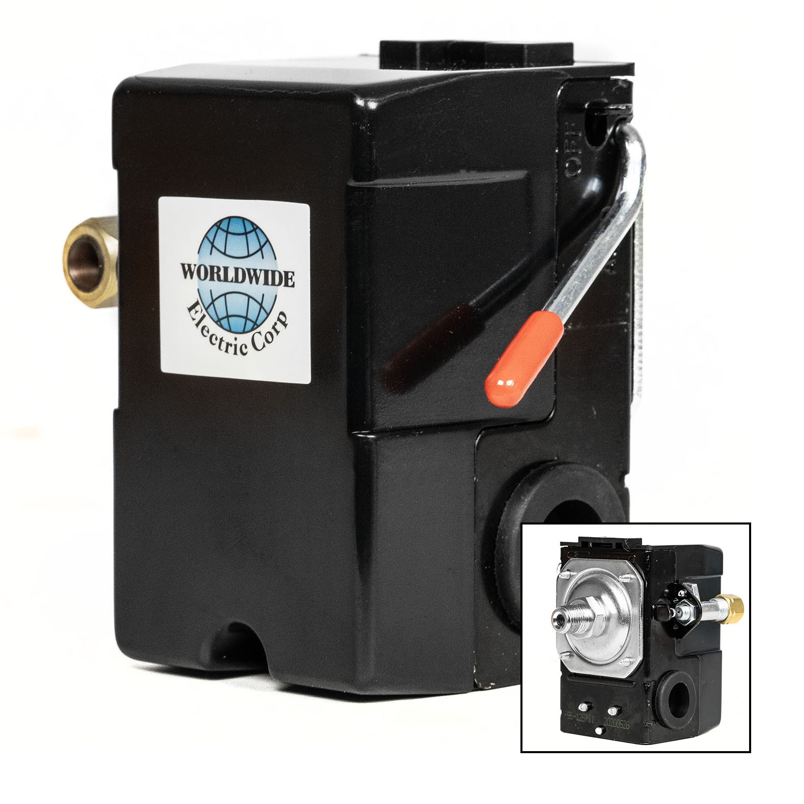 Single Port 95-125 PSI Air Compressor Pressure Switch Control 1/4" Male NPT