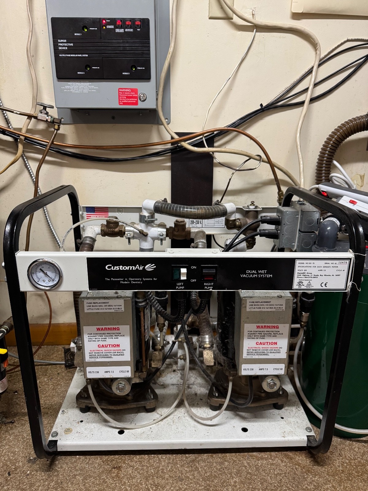 CustomAir Dual Wet Vacuum System – Model MC-201 FS (DentalEZ Group)