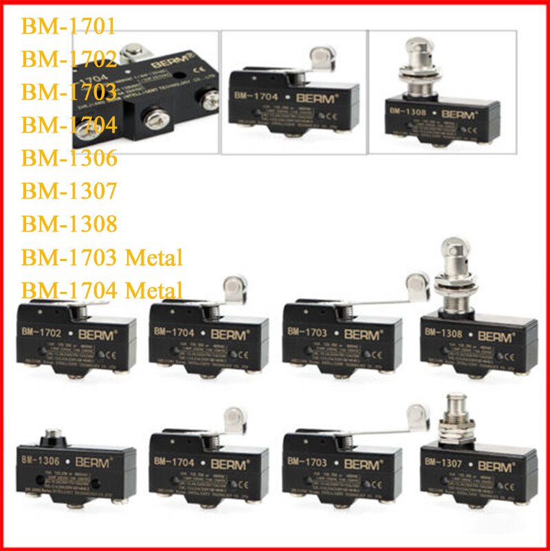 Limit Switch Roller Type 250V 380V Micro Limit Switches N/O N/C CNC 3D Printer