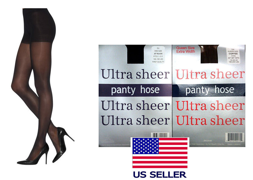 LOT OF 2--ULTRA SHEER PANTYHOSE  ONE SIZE OR QUEEN SIZE NYLON