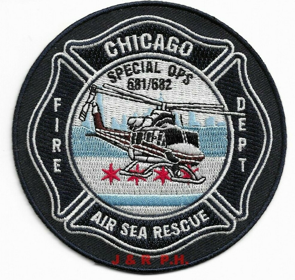 Chicago  Air - Sea Rescue / Special Ops., Illinois (4" round size) fire patch