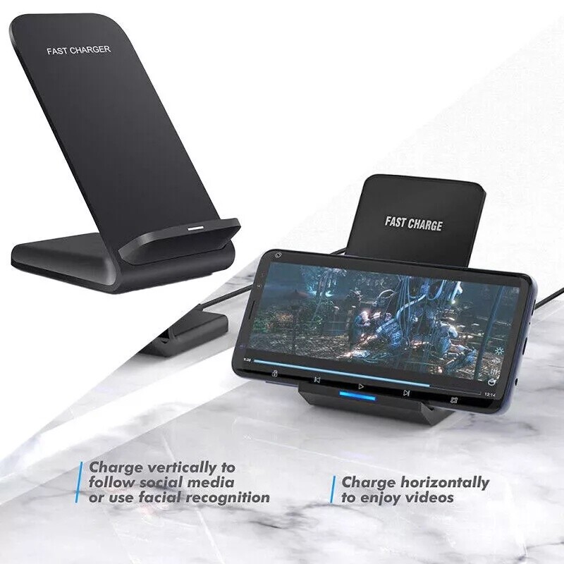 30W Wireless Charger Charging Stand Dock For Samsung iPhone Android Cell Phone