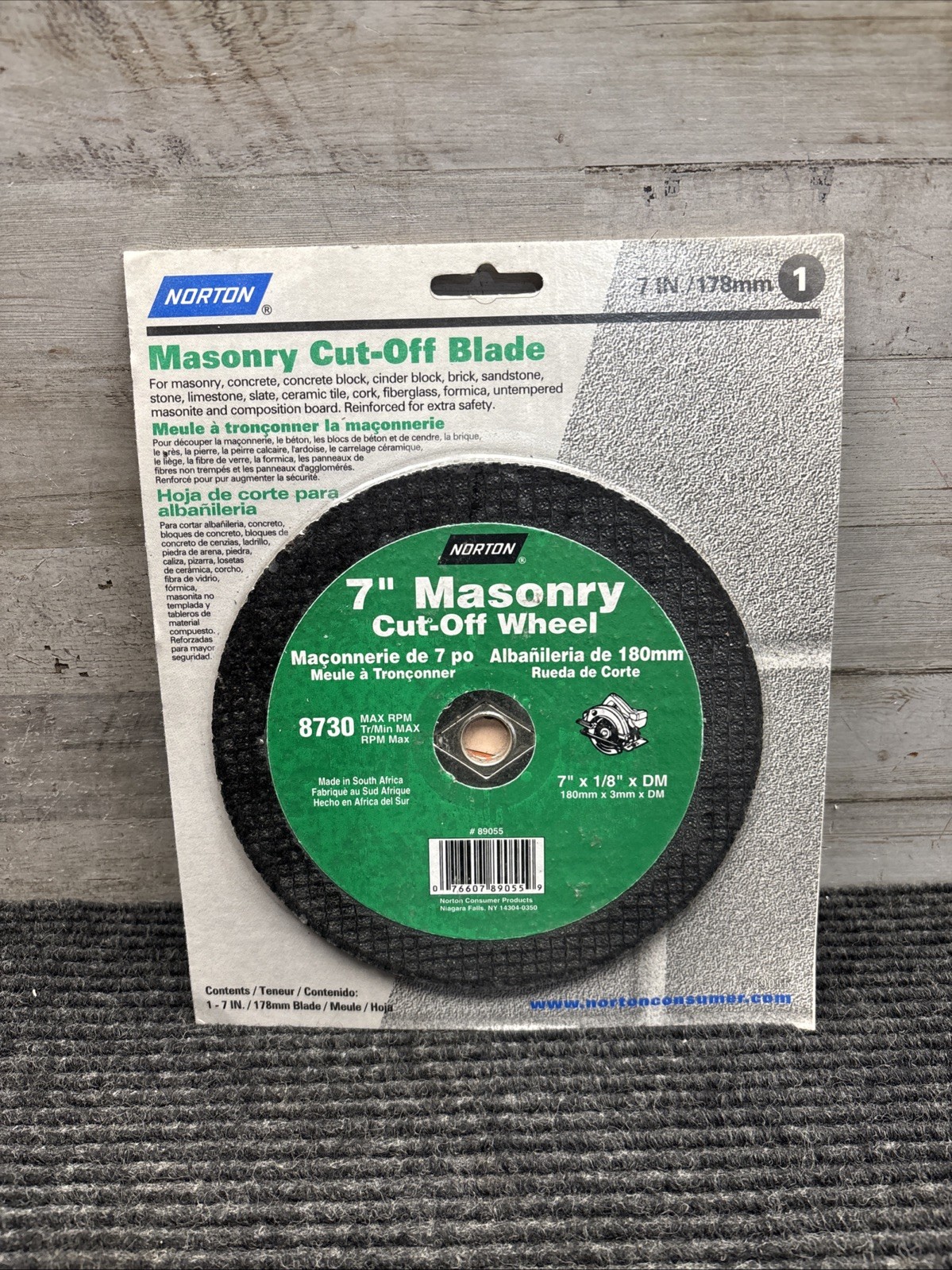 Norton 7-inch Masonry Cutting Wheel Blade 89055