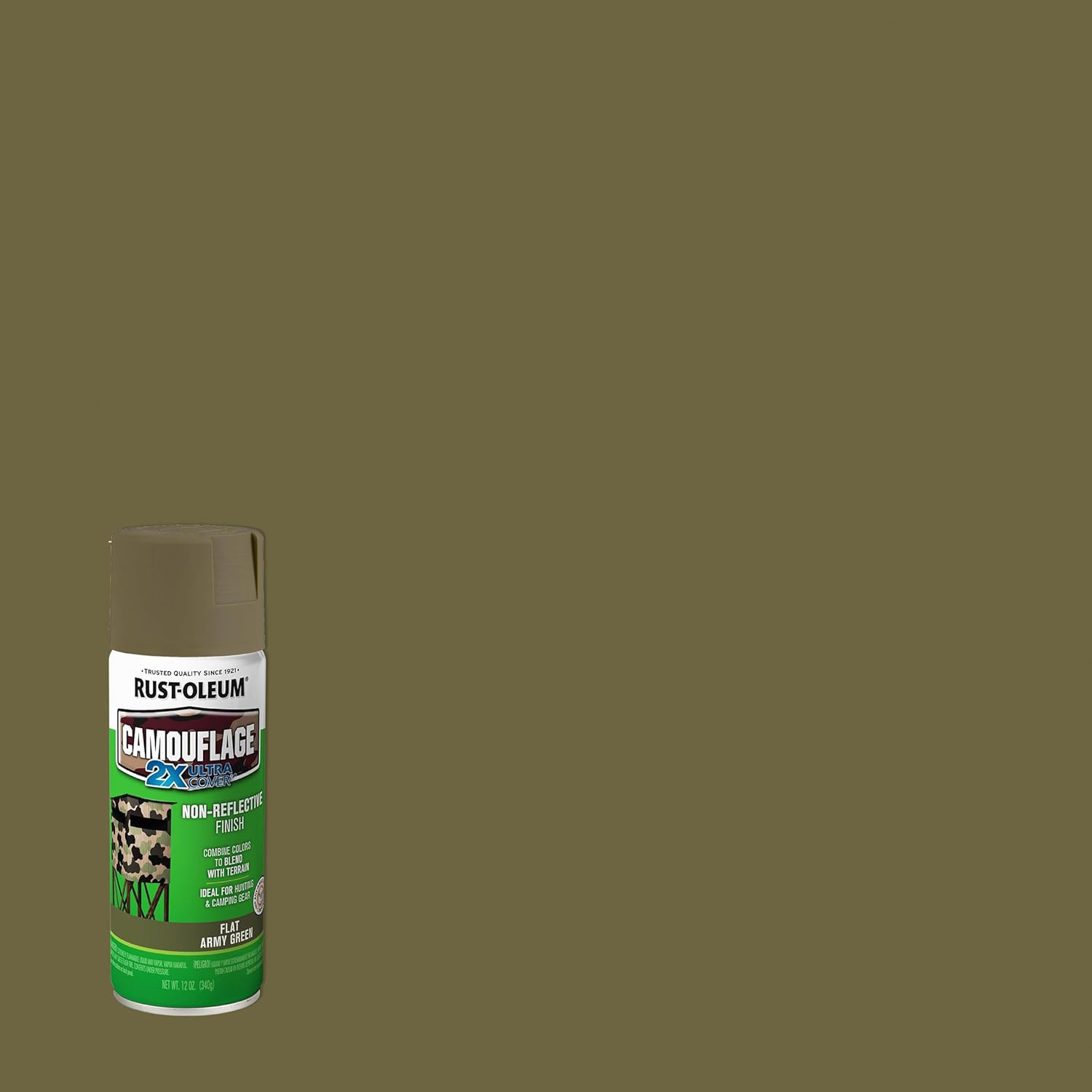 Camouflage Spray Paint Army Green 12 Oz 2 Pack