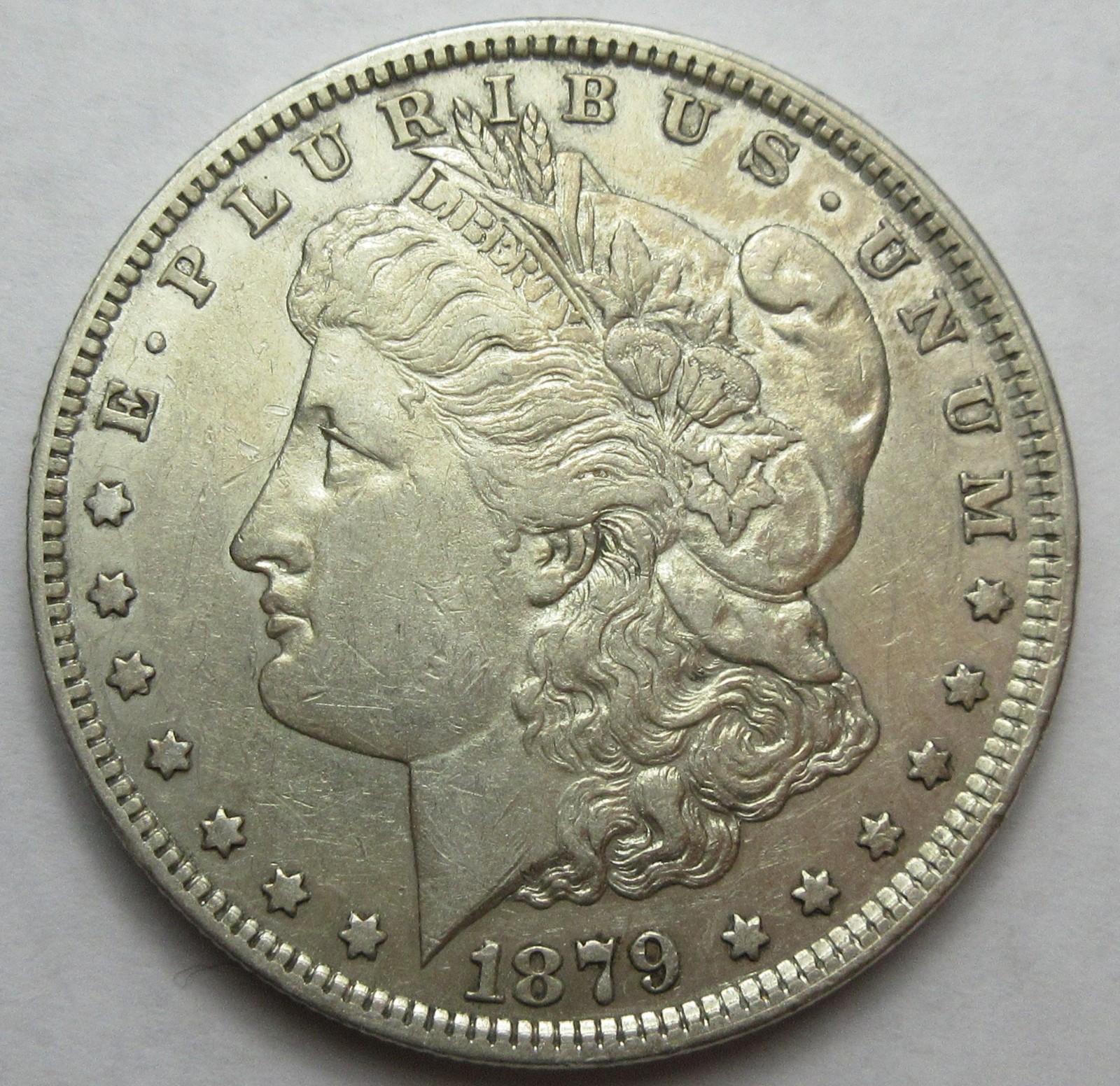 1879 Silver Morgan Dollar -AU- (#427J)
