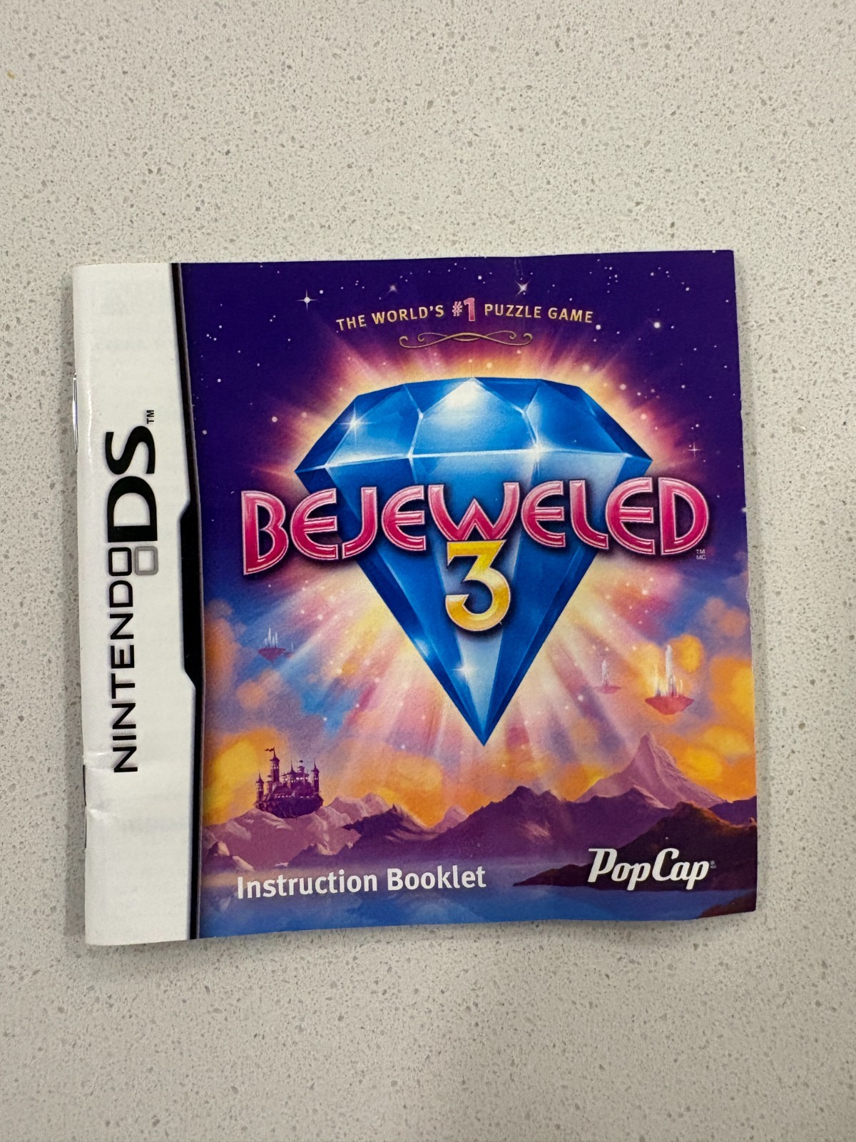 BEJEWELED 3 - NINTENDO DS - INSTRUCTION MANUAL AUTHENTIC