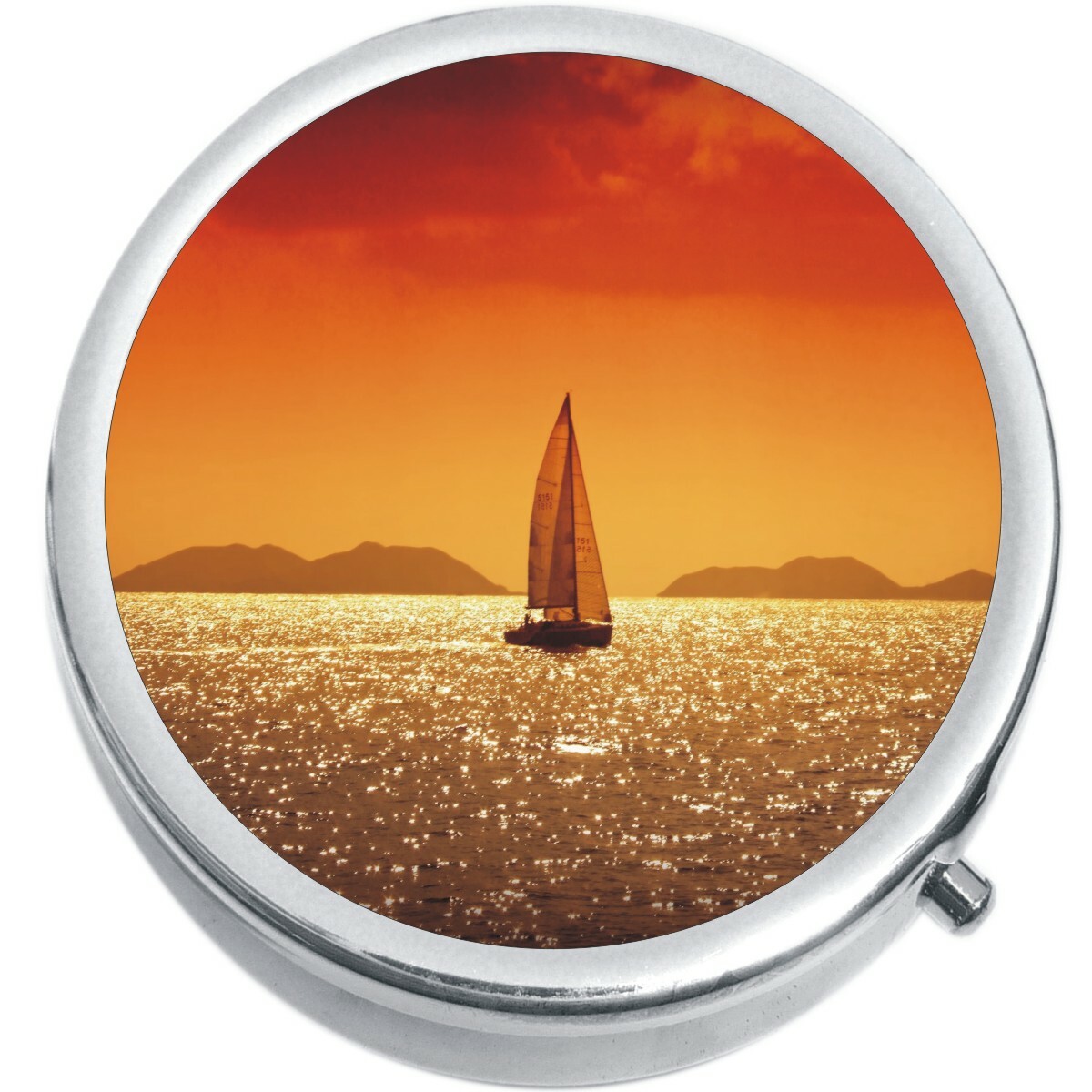 Ocean Sail Orange Medicine Vitamin Pill Box