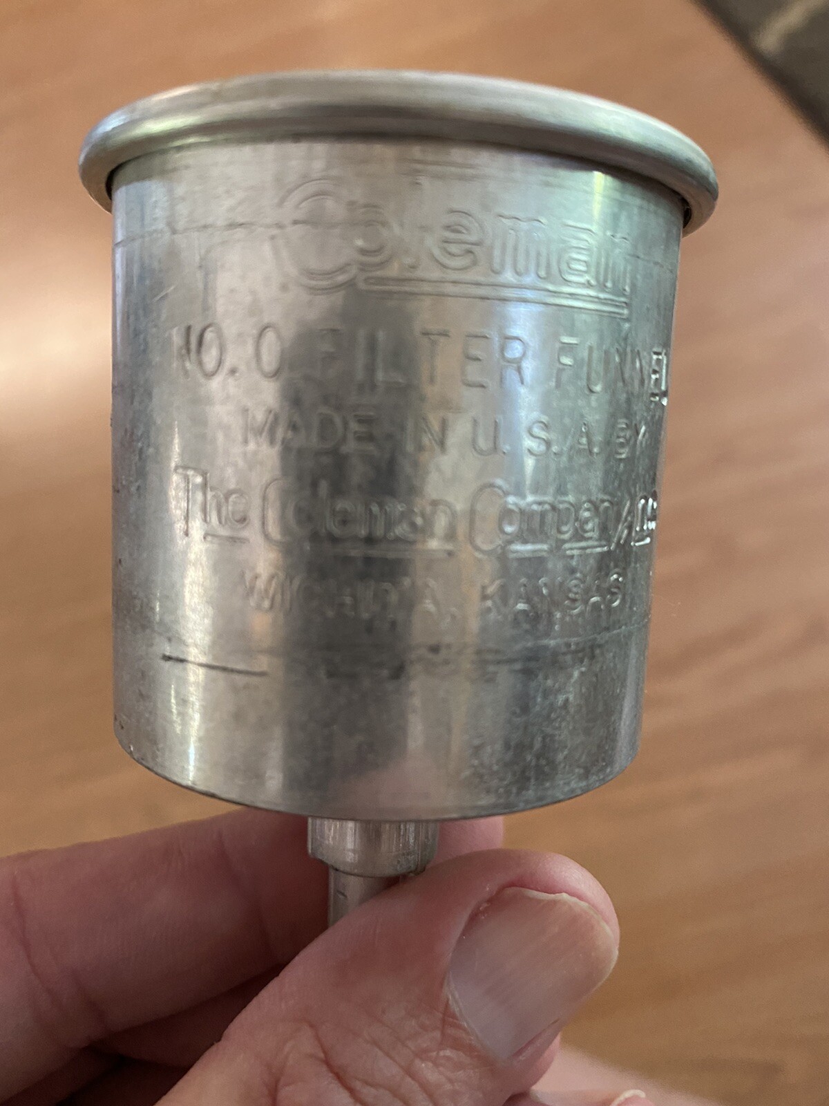 Vintage Aluminum Coleman No. 0 Fuel Funnel