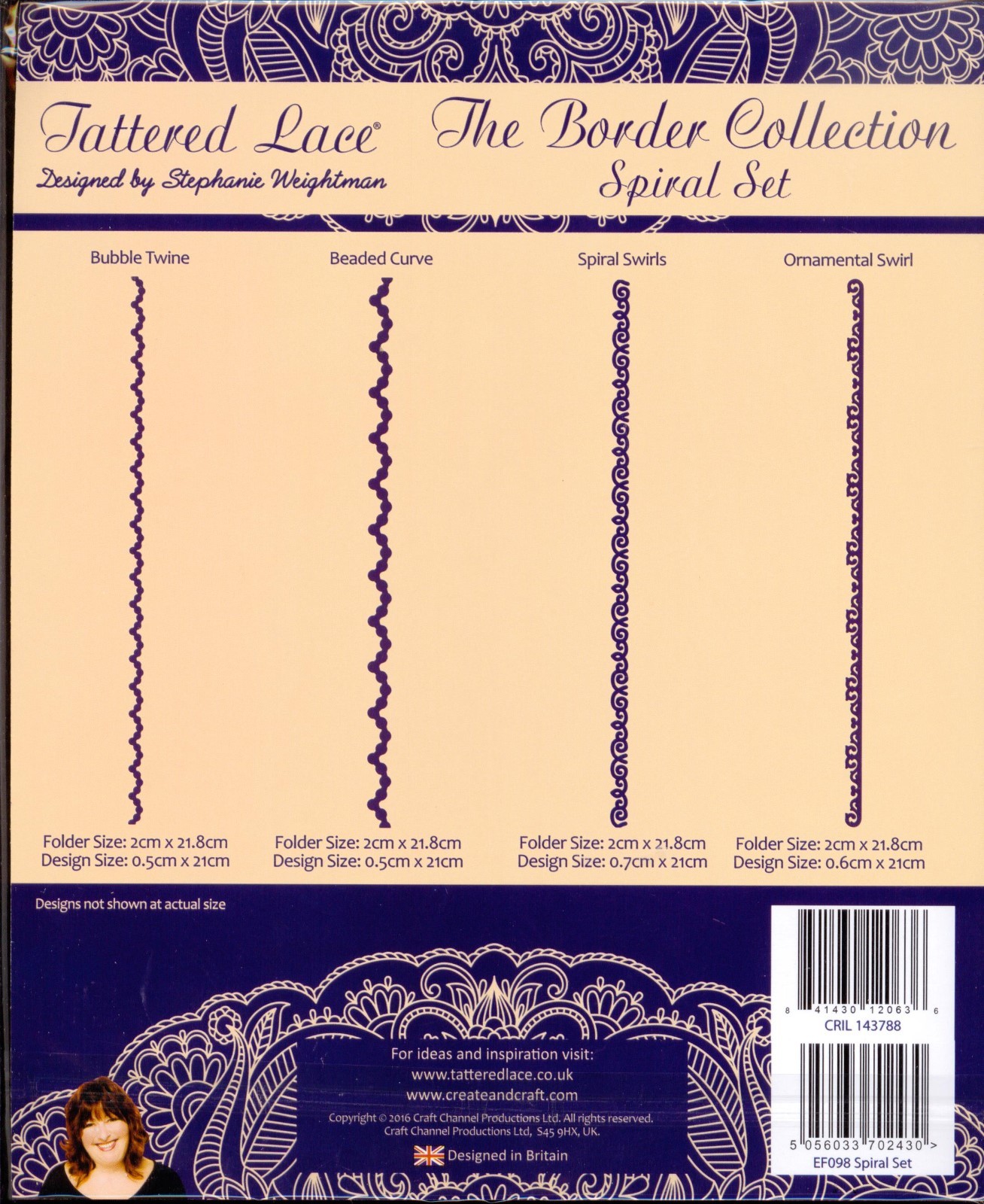 TATTERED LACE The Border Collection SPIRAL SET Embossing Folders
