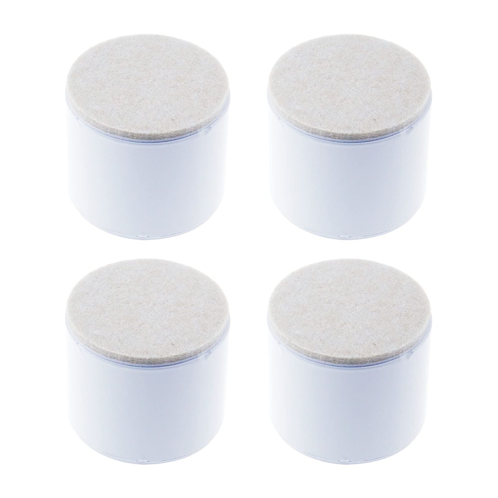 2-Inch Self-Adhesive Bed Risers Steel Furniture Risers Round White 60x52mm
