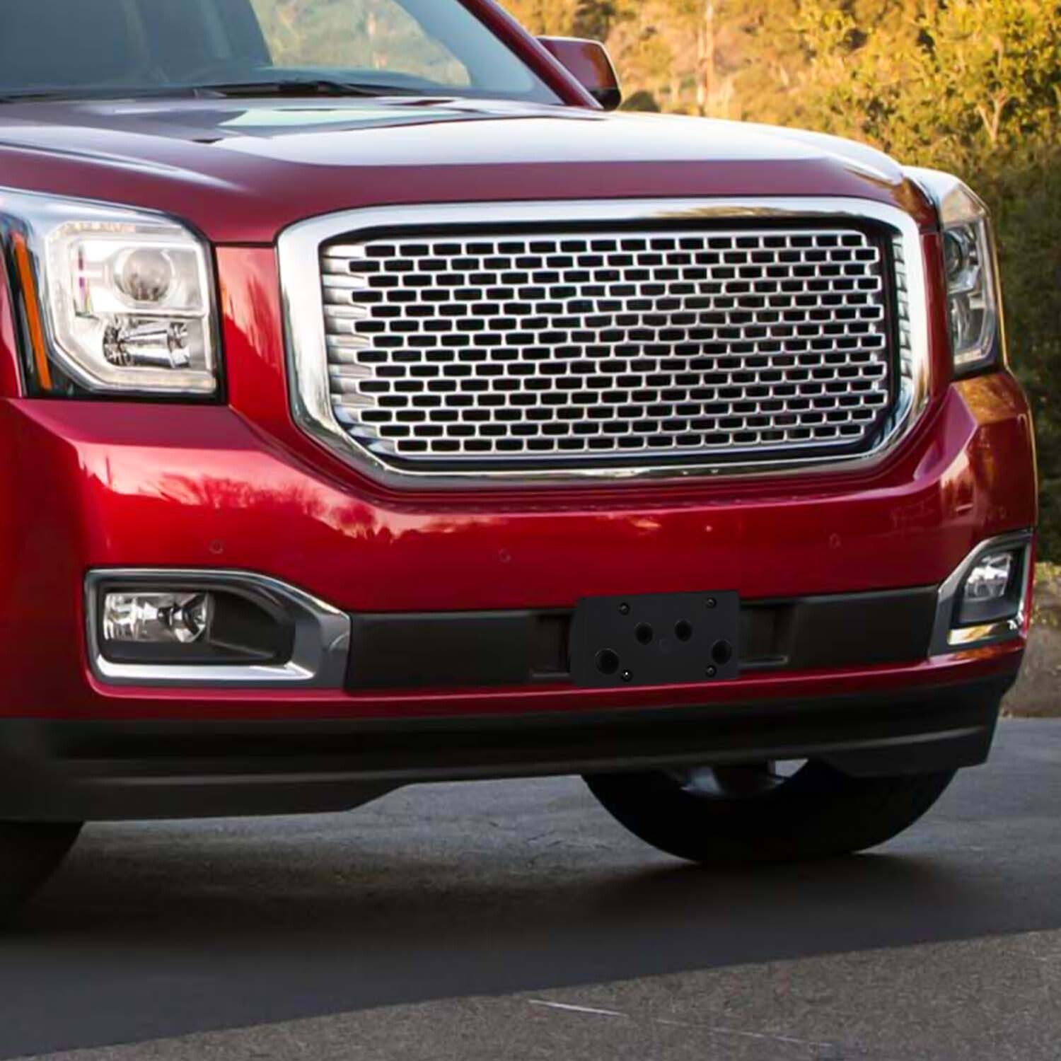 Black Front License Plate Frame Bracket Holder Accessories For 2015-20 GMC Yukon