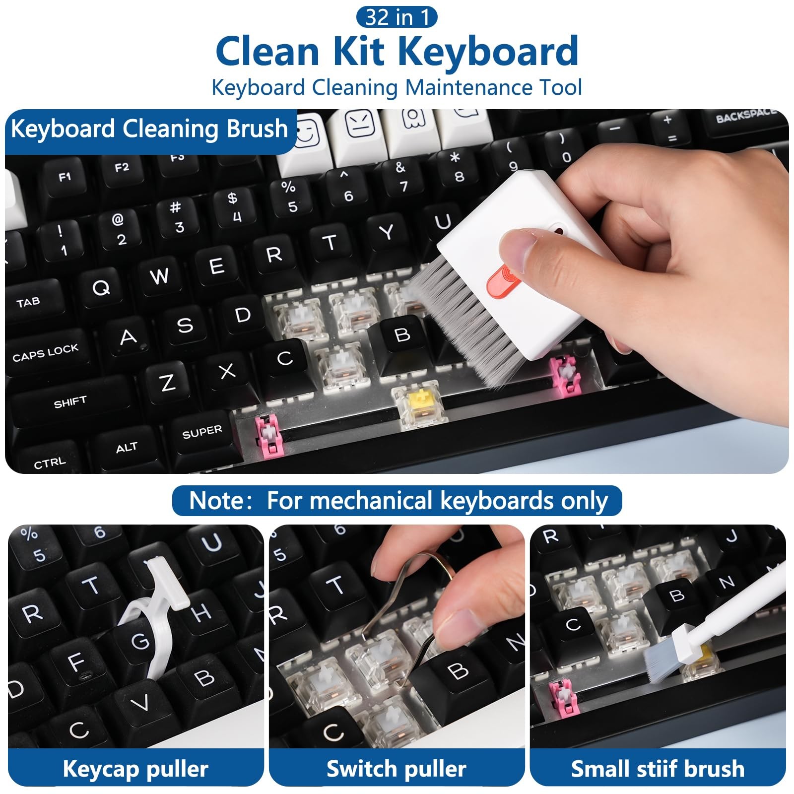 32 in 1 Cell Phone Cleaning kit with Charging Port Cleaner,Stylus Pen,SIM Too...