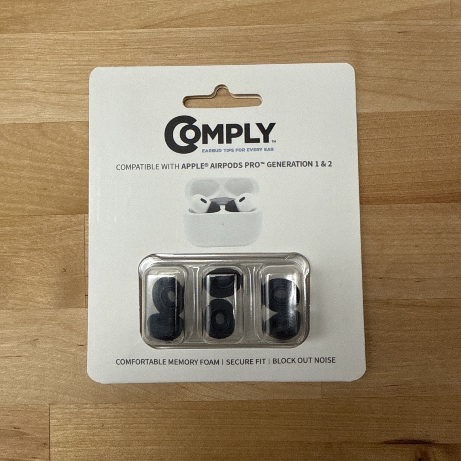 Comply Memory Foam Replacement Earbud Tips For Apple AirPods Pro 1 & 2 Sz Large