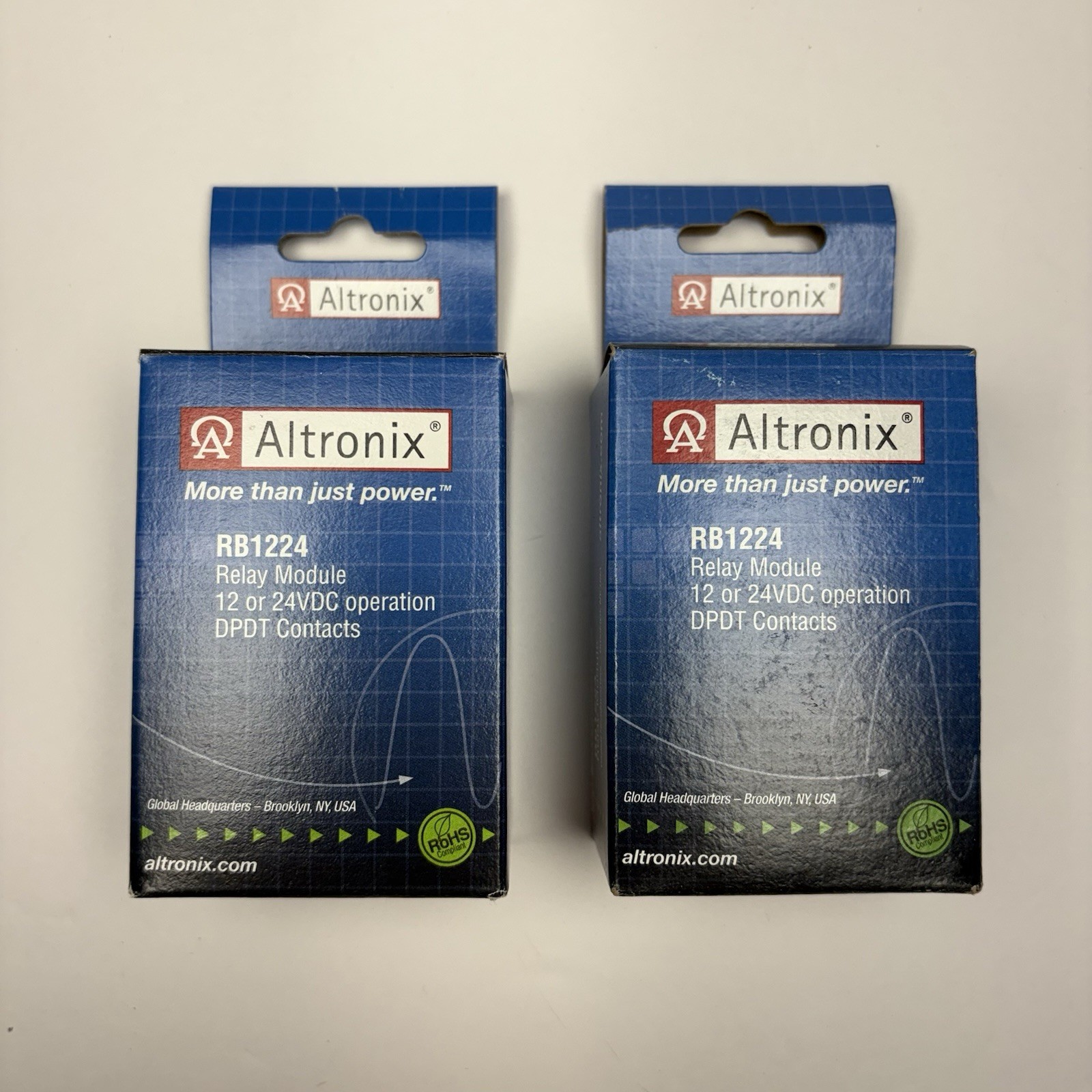 Lot of 2 Altronix RB1224 Relay Module 12 or 24VDC DPDT Contacts New Open Box