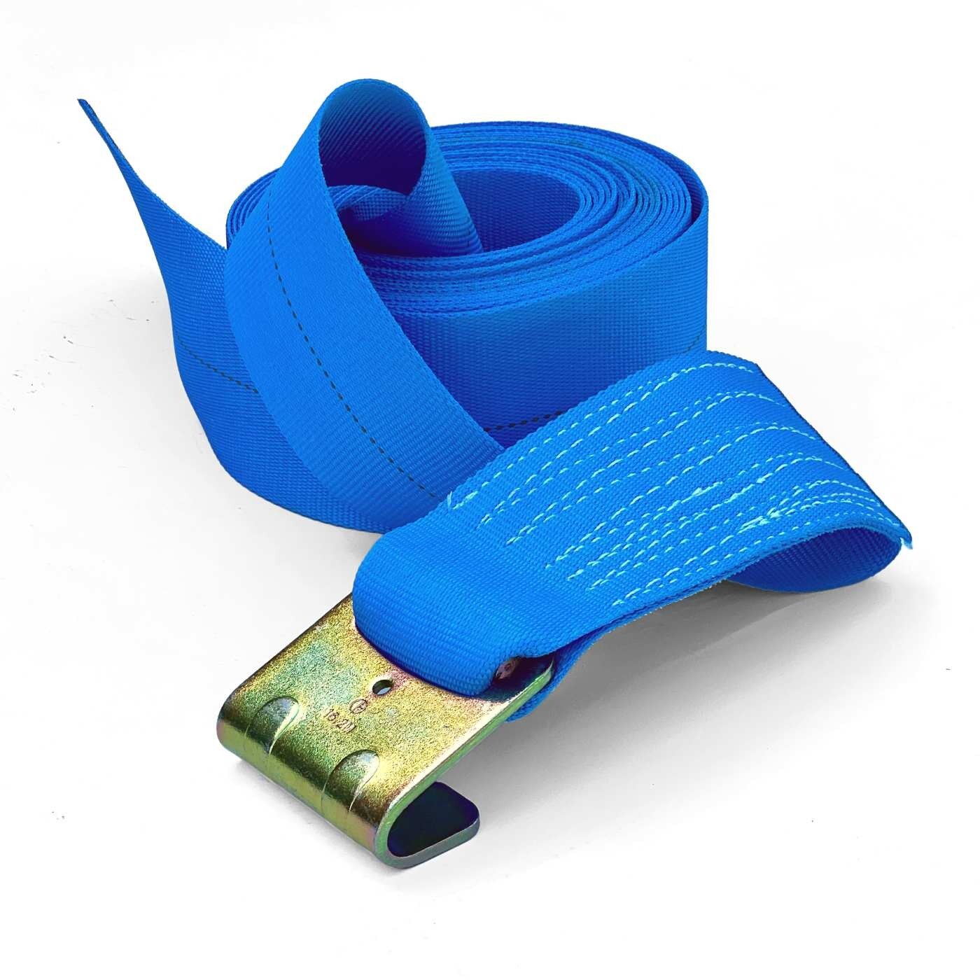 10 pack - Blue Flatbed Straps 4" x 30' Winch Strap