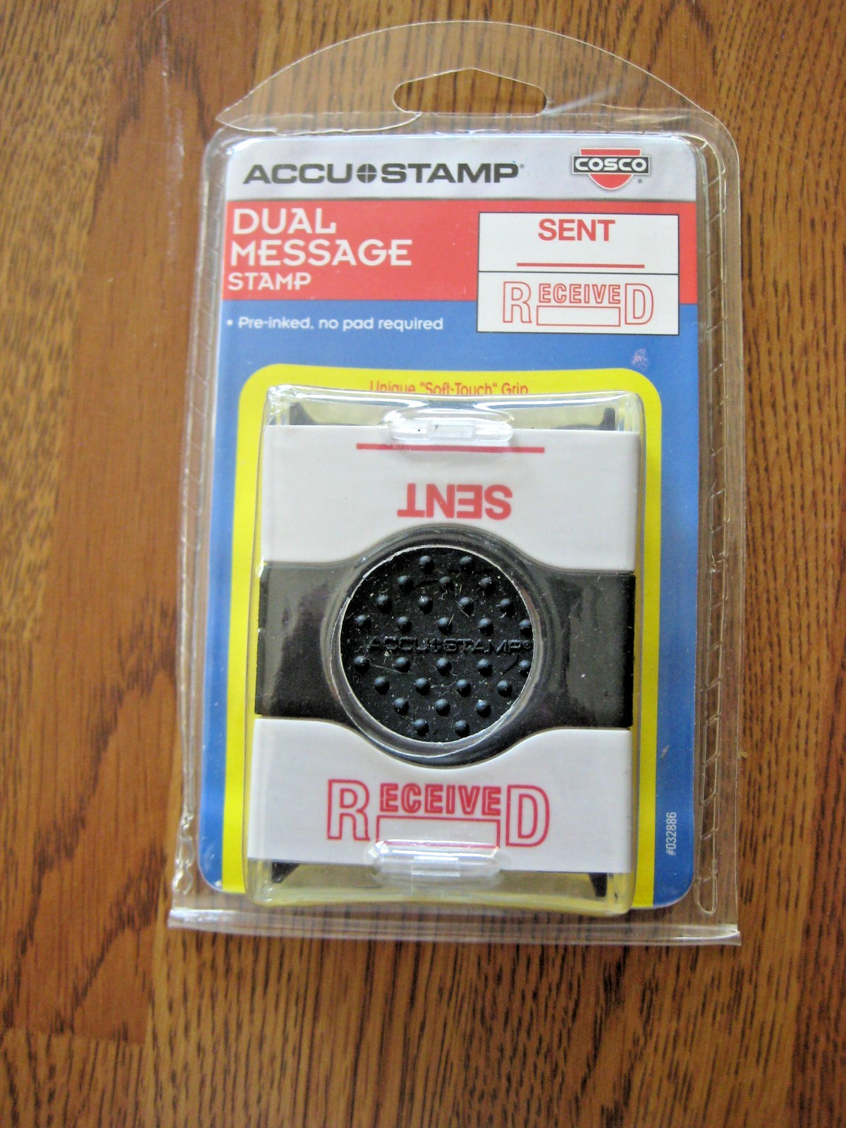 Vtg Accu Stamp Cosco Dual Message Sent Received New Sealed Pre-inked