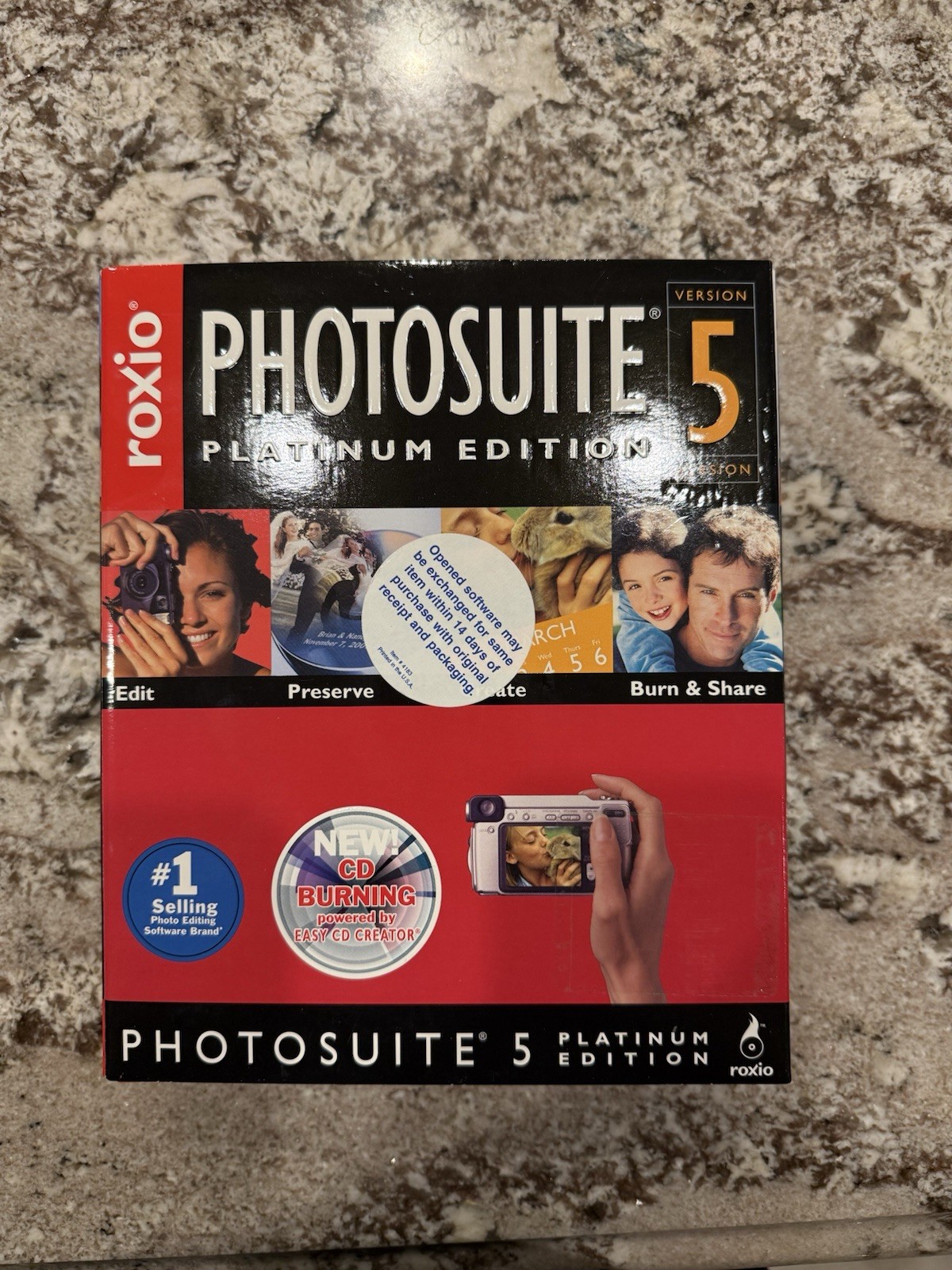 Roxio PhotoSuite 5 Platinum BIG BOX PC Windows 98/XP CD-ROM photo image editing