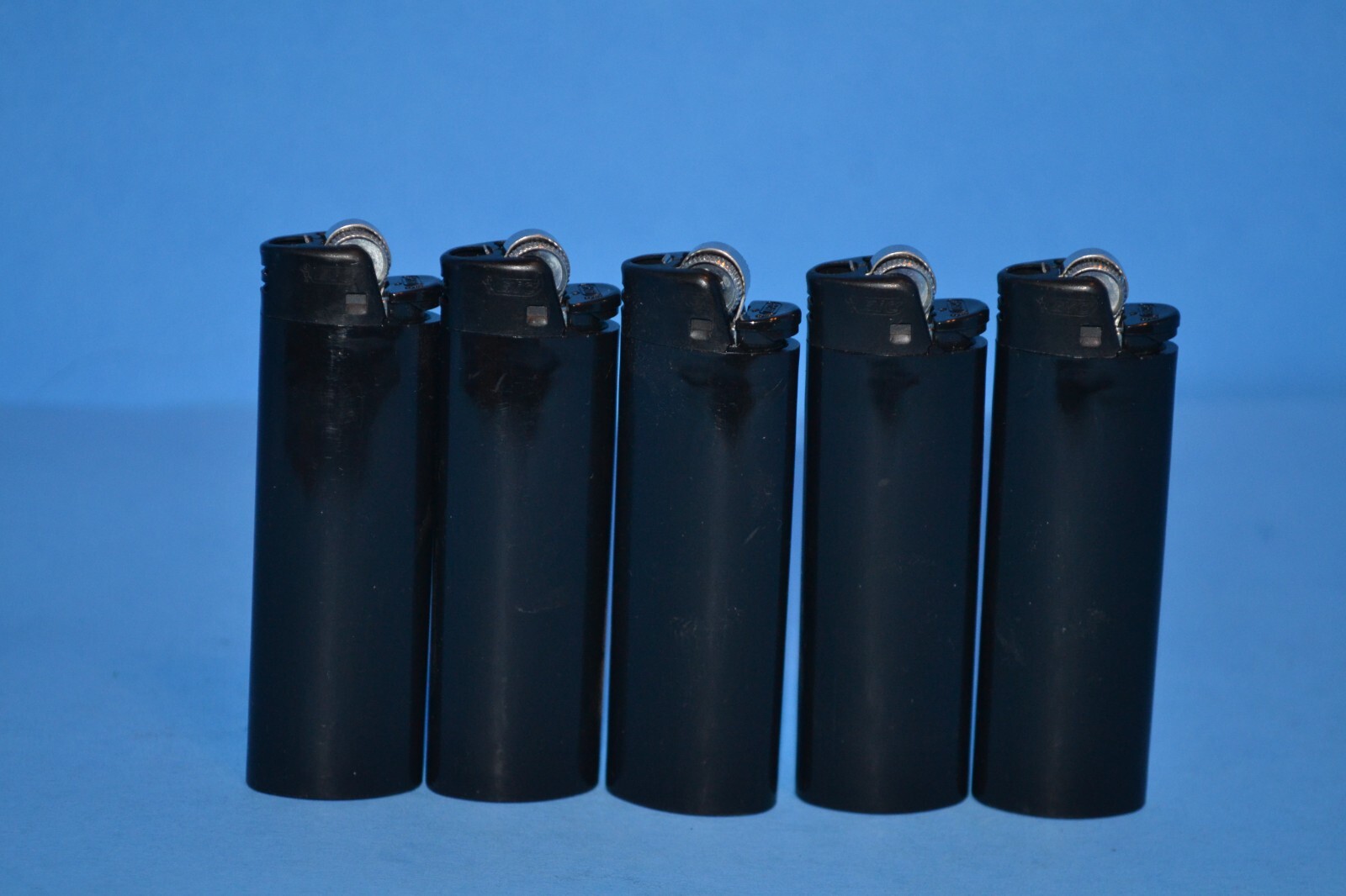 Lot Of 5 Limited Edition "BLACKOUT BIC" All Black Collectible Lighter