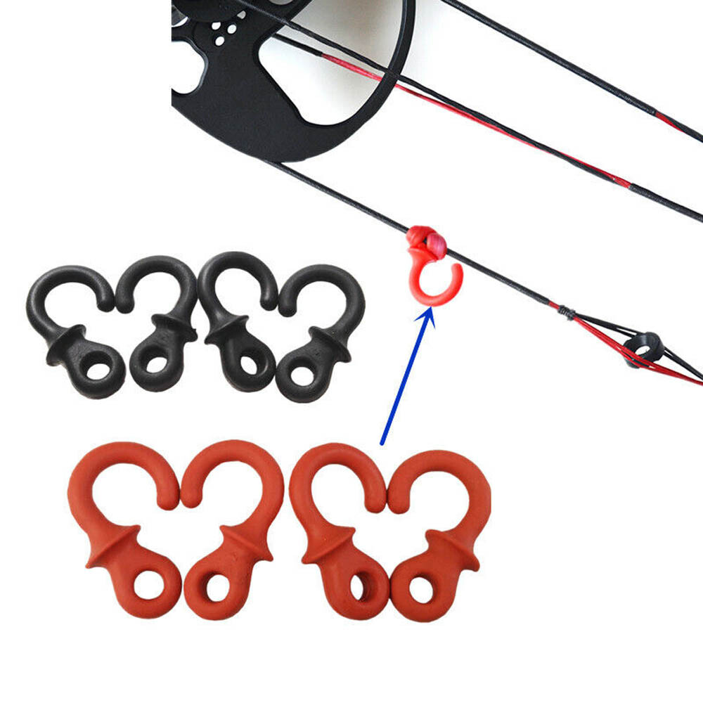 8pcs Archery Compound Bow String Stabilizer Monkey Tail Rubber Silencer Dampener