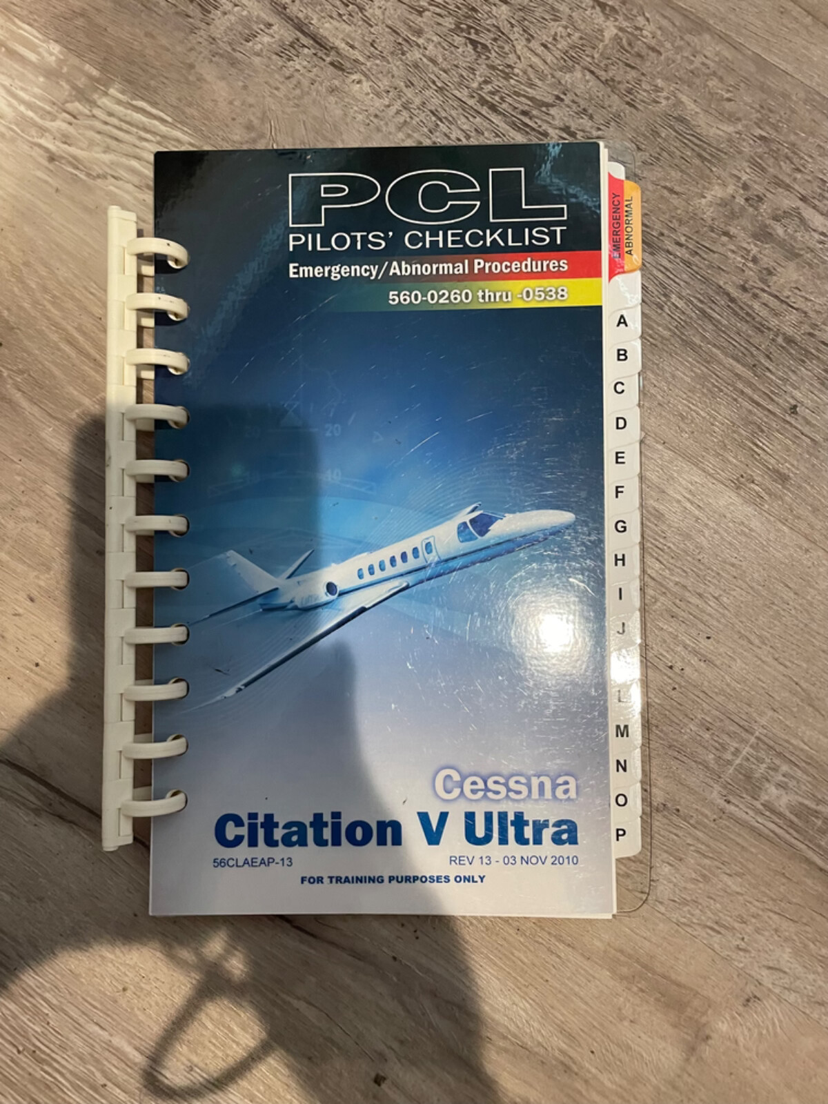 2010 Cessna Citation V Model 650-0260tru0538Chcklst Emer/Abnormal Procedures