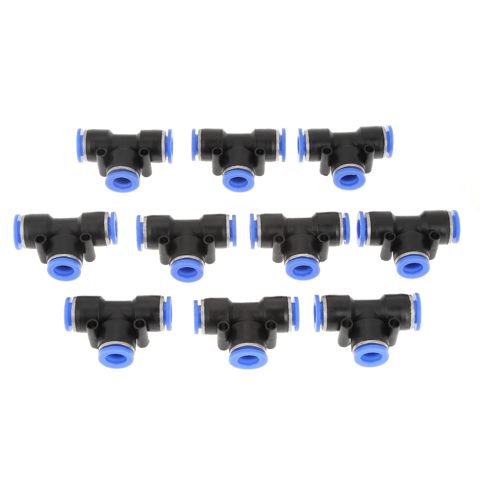 10 Pcs 10mm 3/8 T Type Pneumatic Connector Air Line Quick Fittings Tube Joint♡