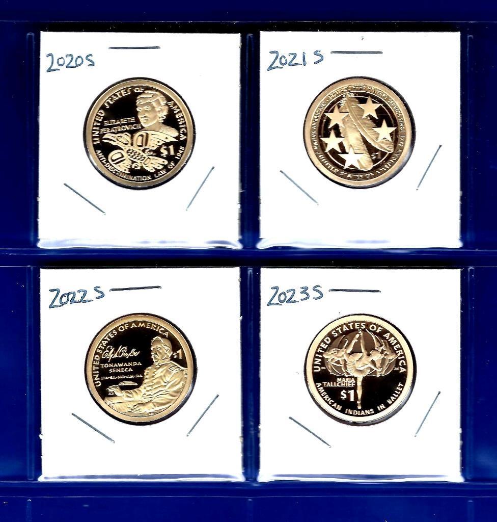 2000 - 2023 S Proof Sacagawea Native American Dollar Set-GEM PROOF 24 Dollars