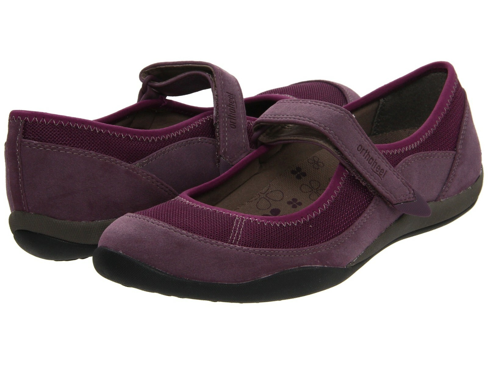 NEW IN BOX ORTHAHEEL ARCADIA PLUM SIZE US 5 M EUR 36 MARY JANE FLAT SHOE